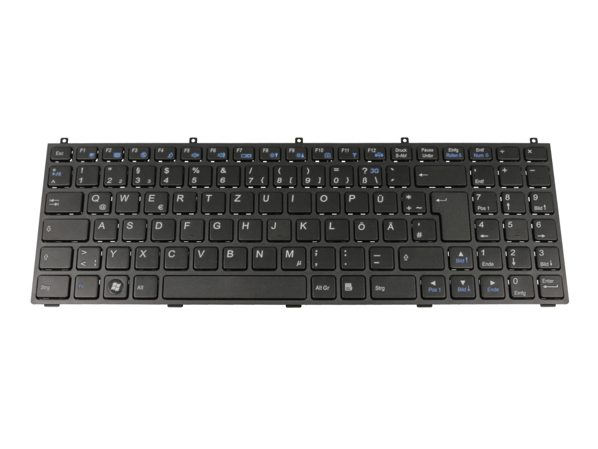 Clevo 6-80-M9800-70-1 Tastatur DE (deutsch) schwarz/grau