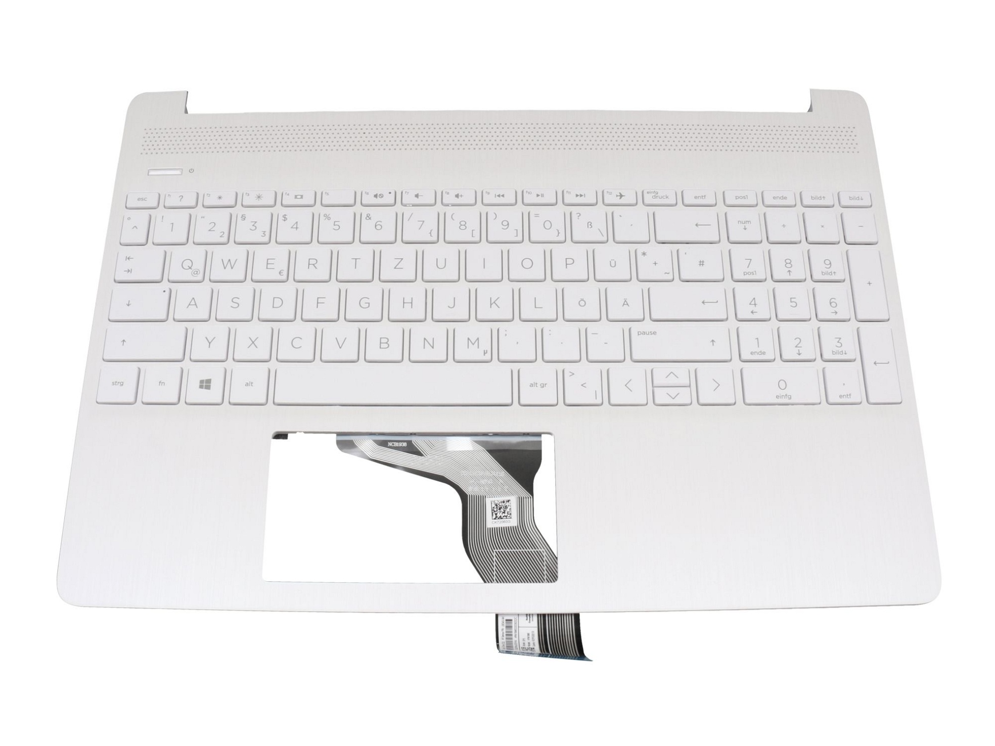 HP EA0P500603A Tastatur inkl. Topcase DE (deutsch) weiß/weiß mit Backlight
