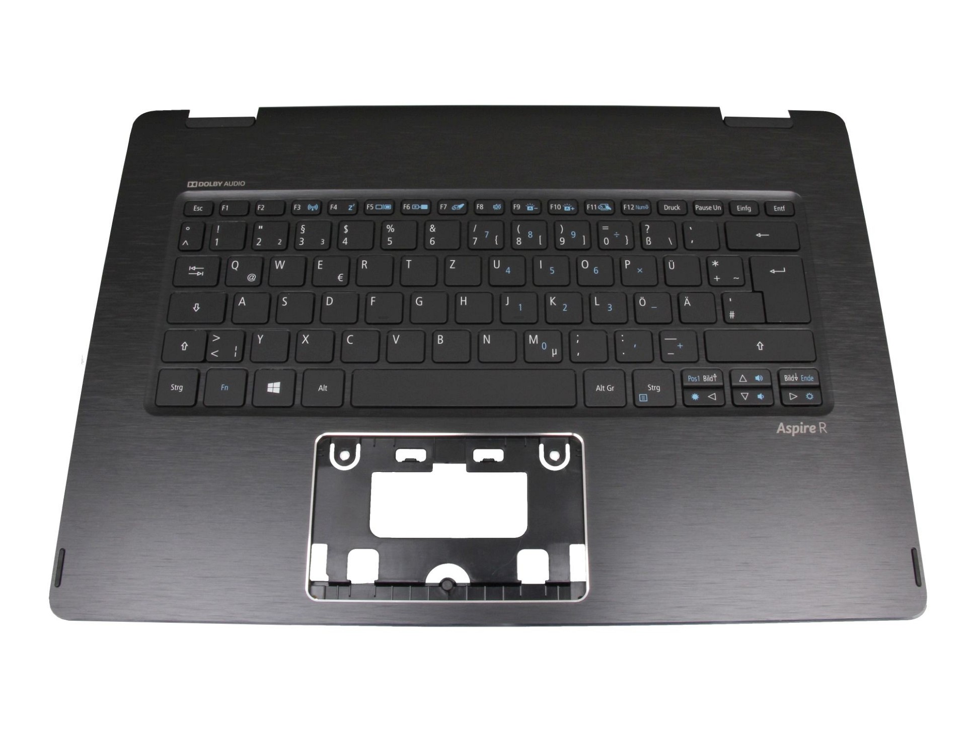 Acer 70N0F81T10S0 Tastatur inkl. Topcase DE (deutsch) schwarz/schwarz mit Backlight