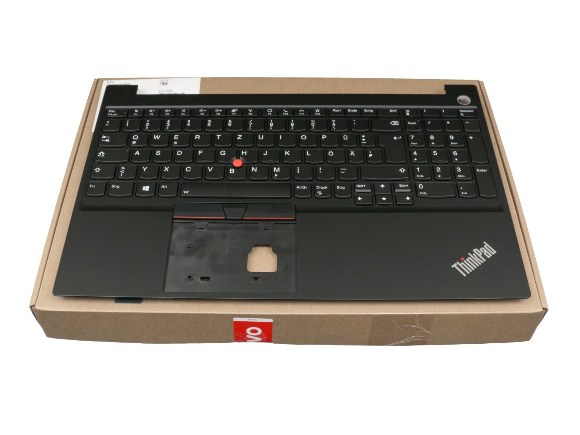 Lenovo 5M10W64625 Tastatur inkl. Topcase DE (deutsch) schwarz/schwarz mit Backlight und Mouse-Stick