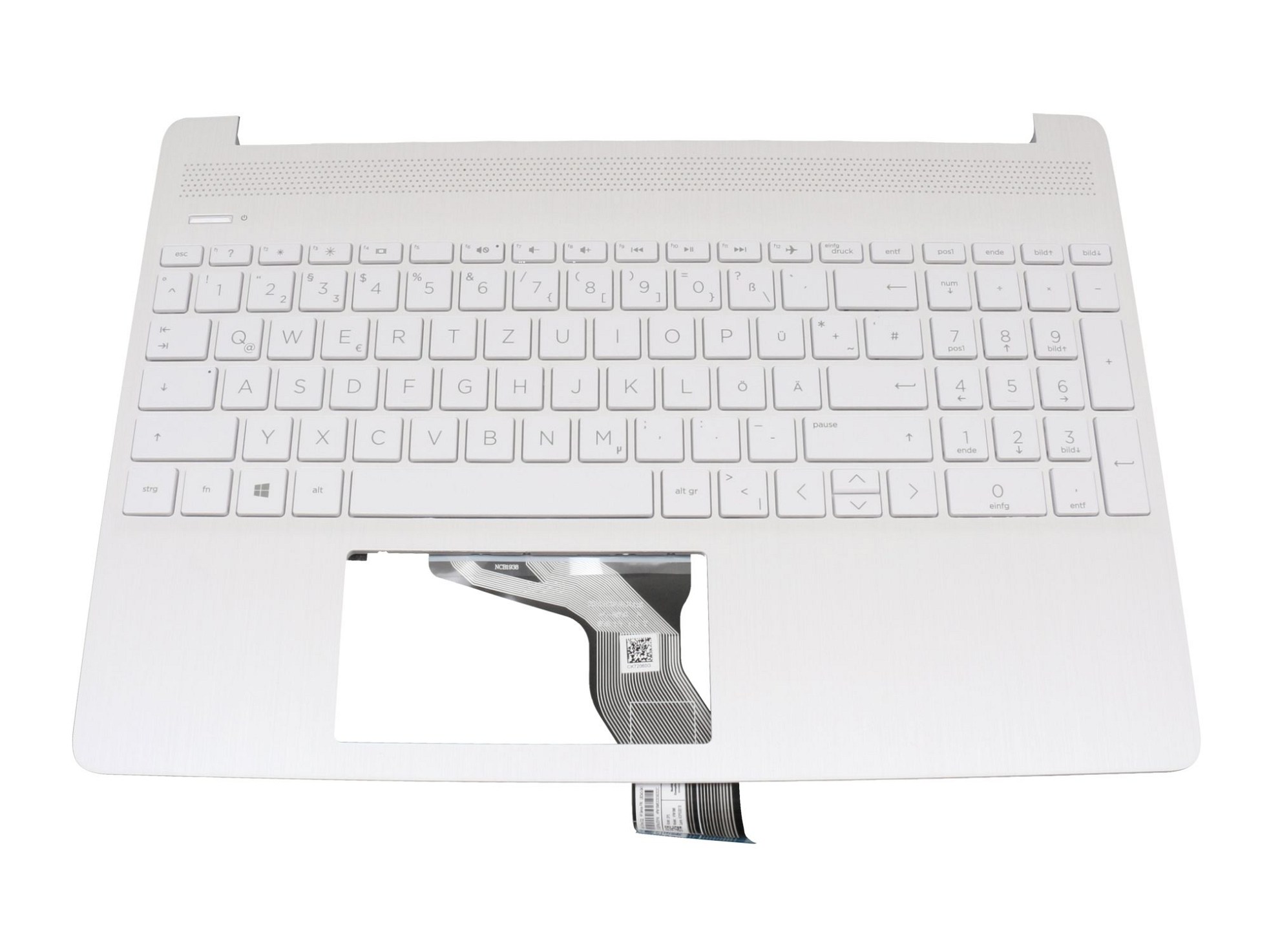 HP L68120-041 Tastatur inkl. Topcase DE (deutsch) weiß/weiß mit Backlight