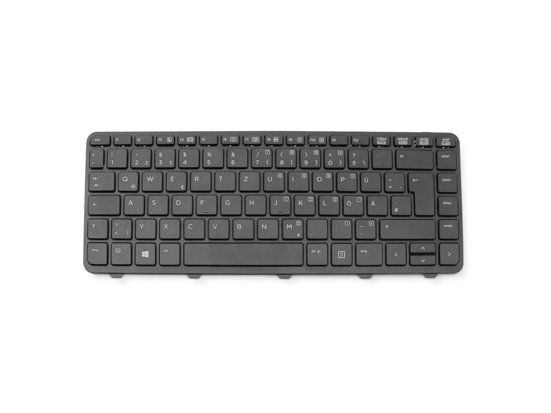 HP 738687-041 Tastatur DE (deutsch) schwarz/schwarz matt