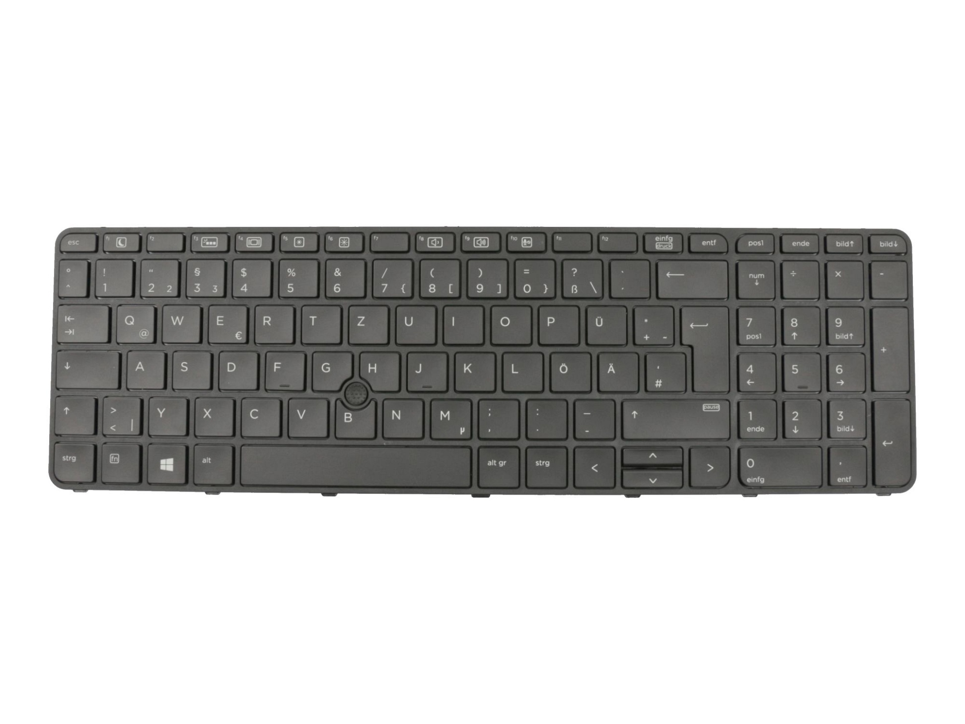 LiteOn SN9143BL1 Tastatur DE (deutsch) schwarz/schwarz mit Backlight und Mouse-Stick