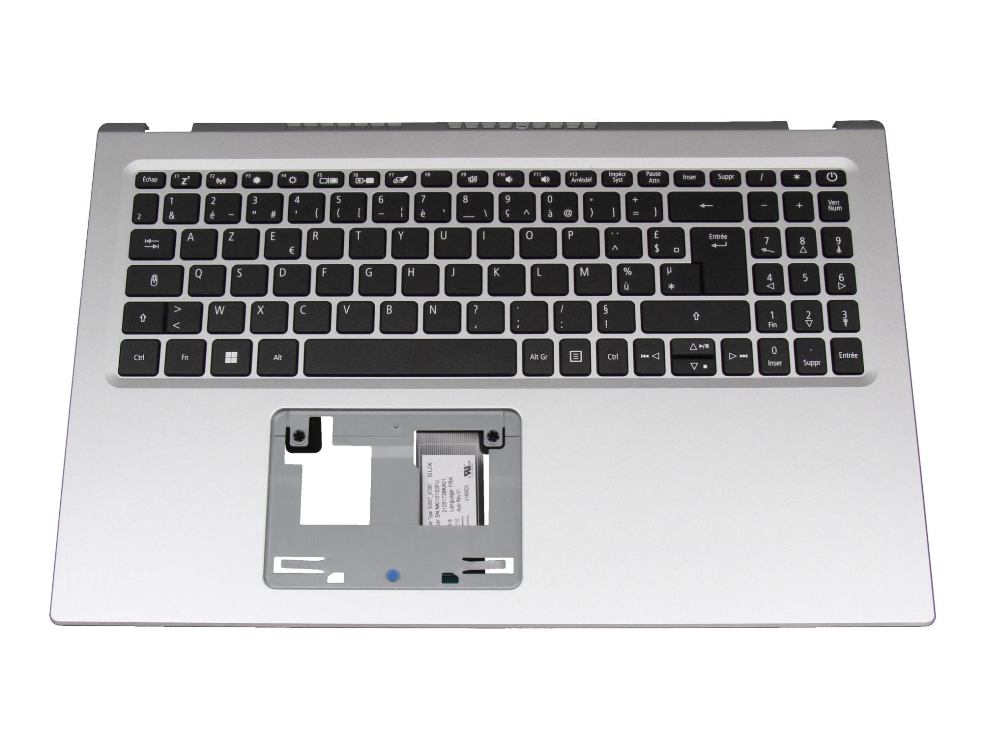 Acer SV05T_A72B1 Tastatur inkl. Topcase FR (französisch) schwarz/silber