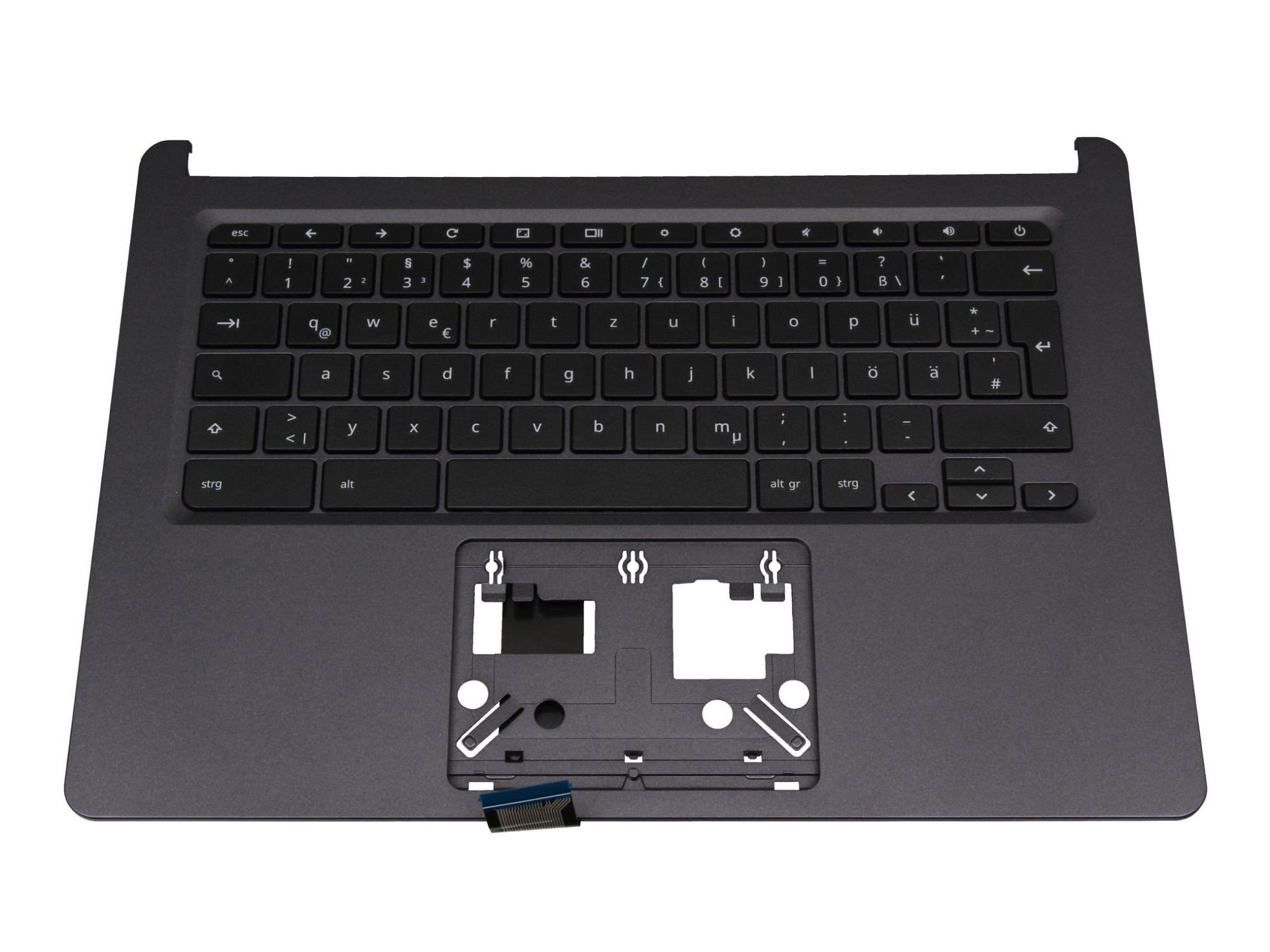 Acer 1KAJZZG0623 Tastatur inkl. Topcase DE (deutsch) weiß/schwarz