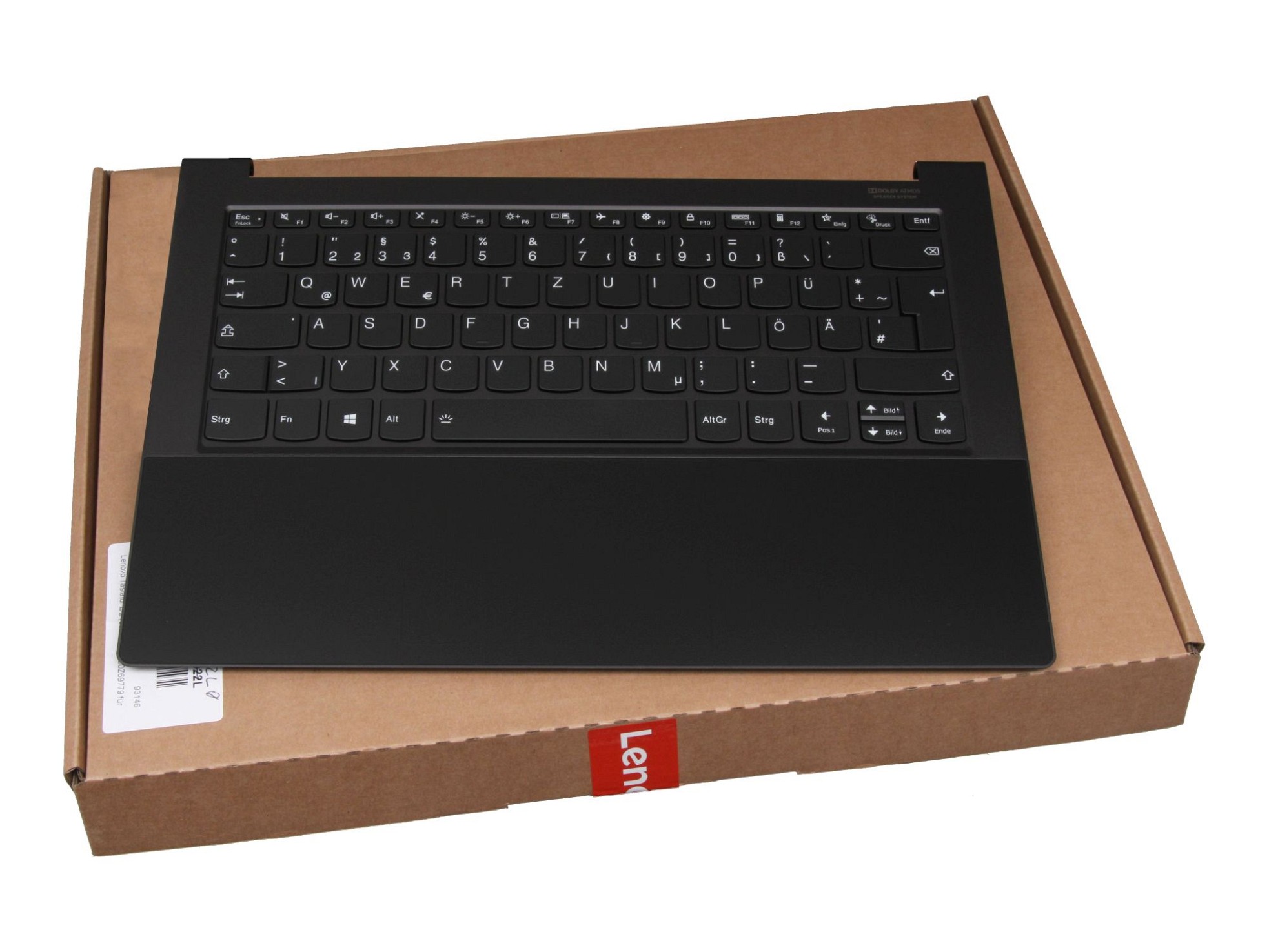 Sunrex V200120AK1-GR Tastatur inkl. Topcase DE (deutsch) schwarz/schwarz mit Backlight