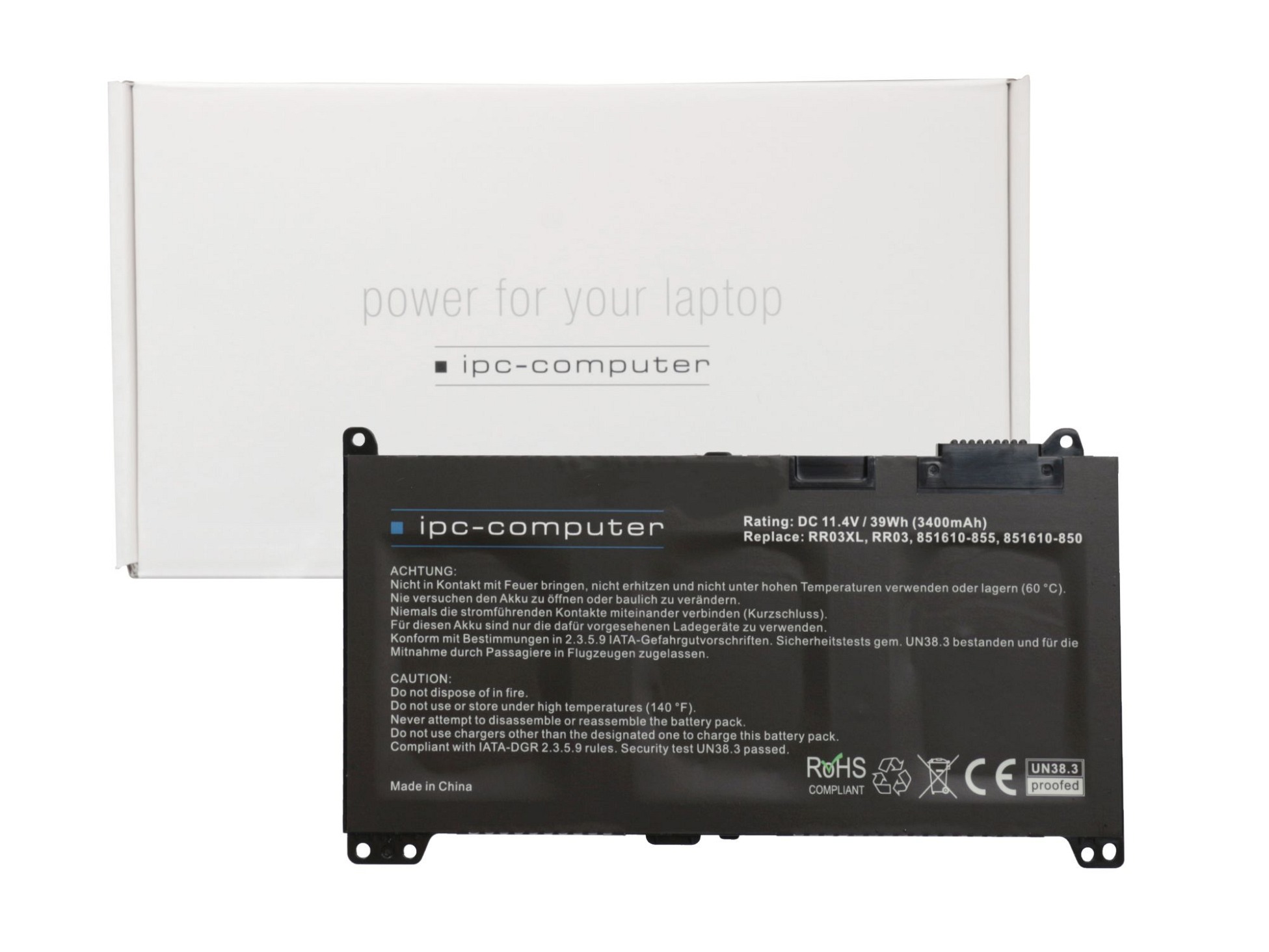 IPC-Computer Akku 39Wh für HP ProBook 430 G4