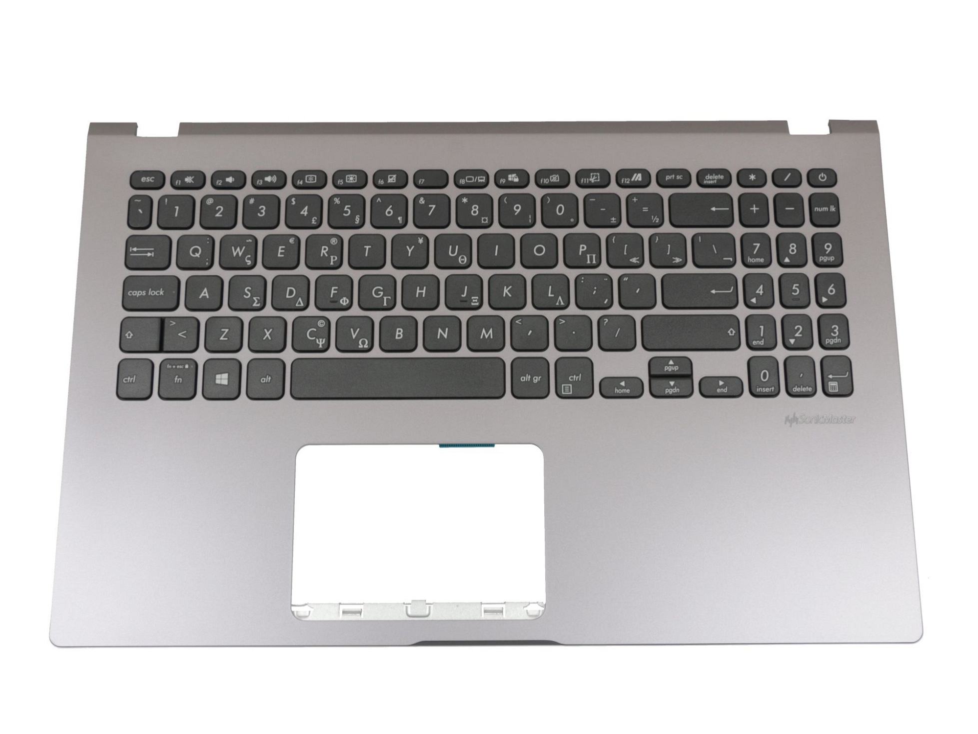 Quanta AEXKR00130 Tastatur inkl. Topcase GR (griechisch) schwarz/grau