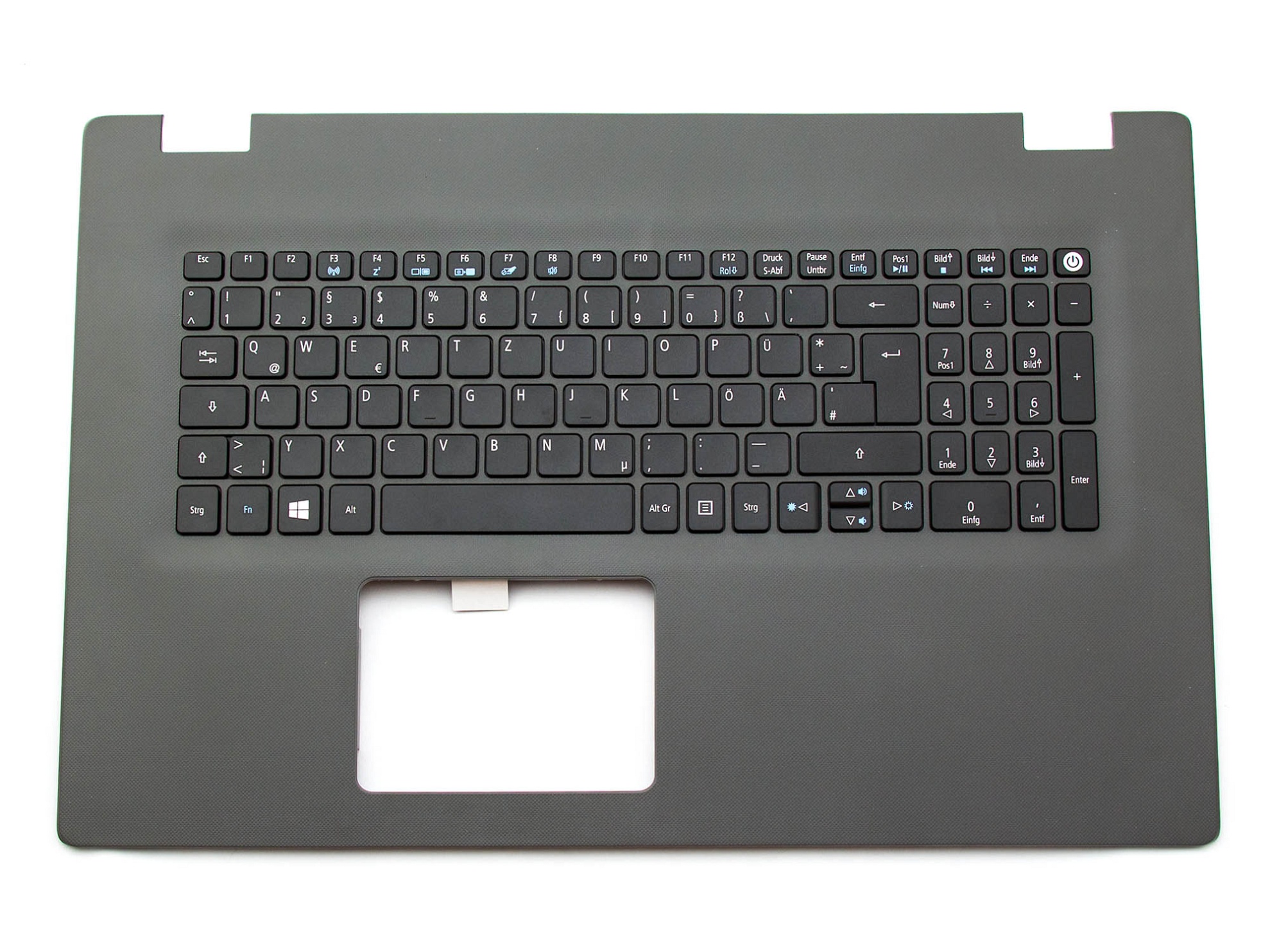 TE5722 Tastatur inkl. Topcase DE (deutsch) schwarz/grau
