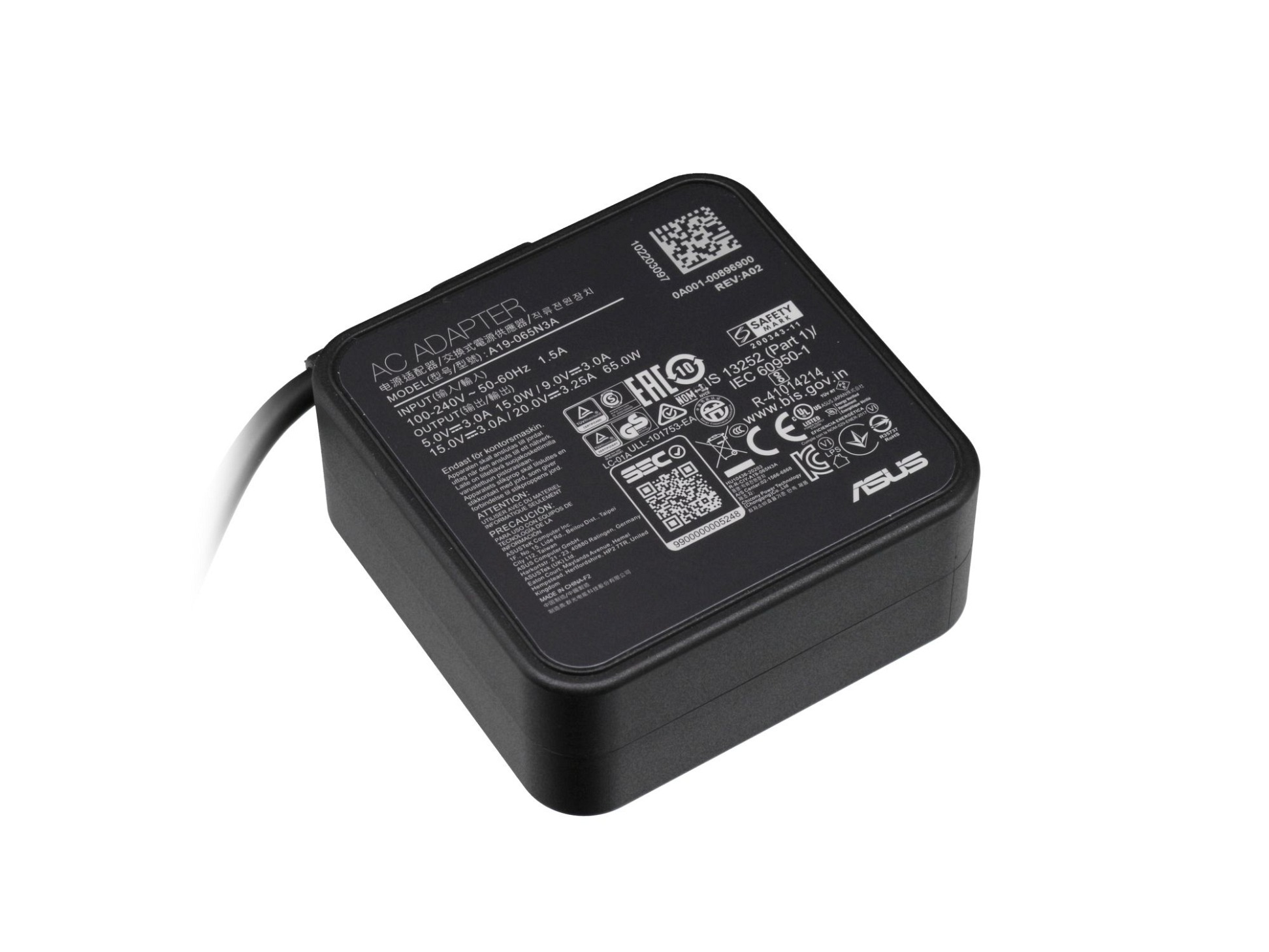 USB-C Netzteil 65,0 Watt für Asus ROG Zephyrus S GX531GWR