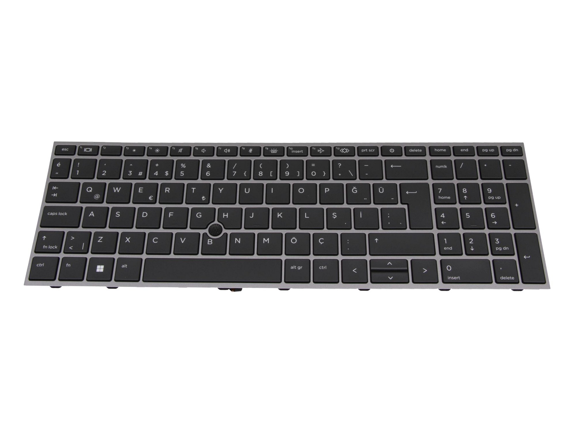 HP NSK-X01BC Tastatur TR (türkisch) schwarz/grau mit Backlight und Mouse-Stick