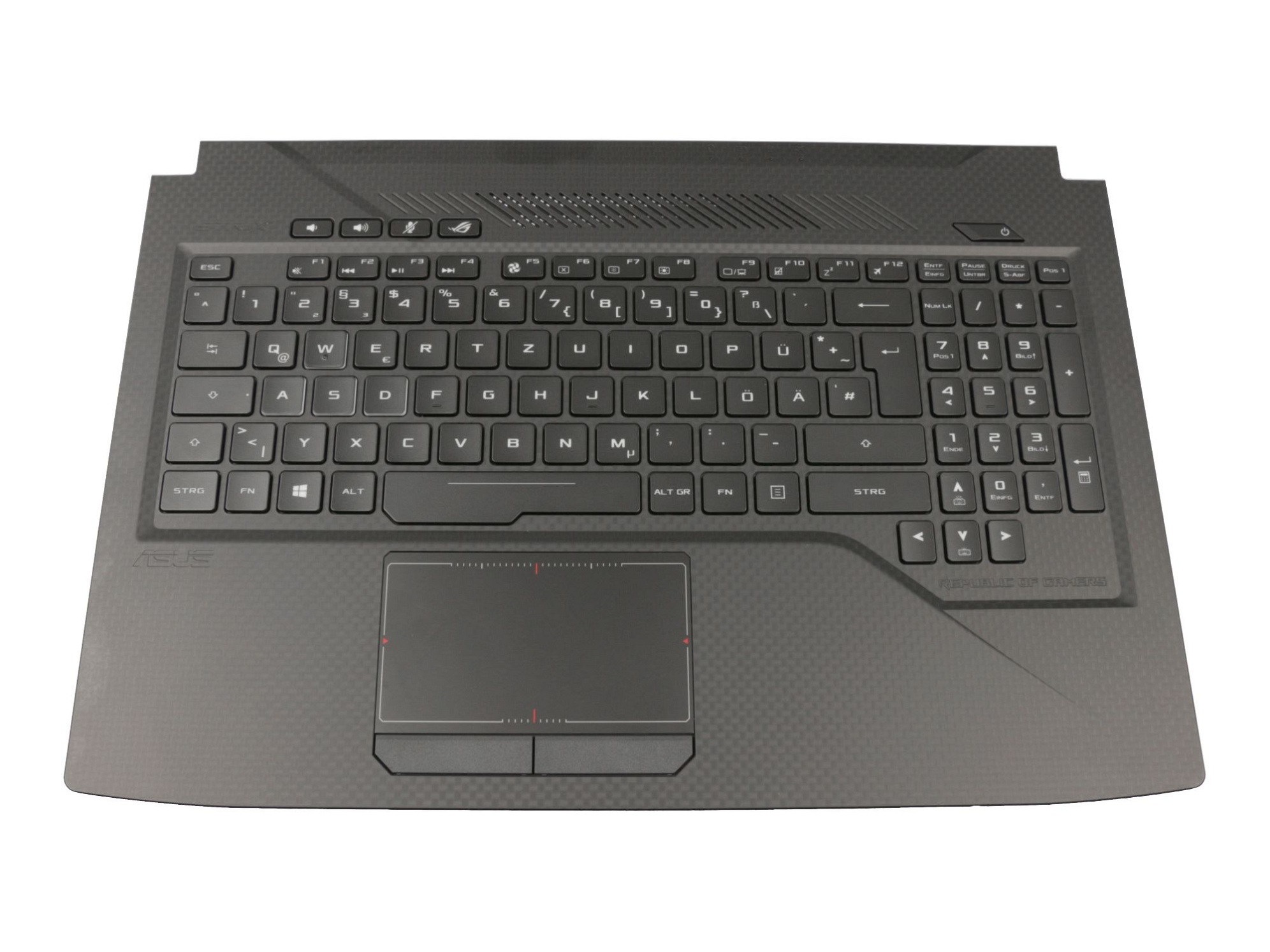 Sunrex V170162AK1 GR Tastatur inkl. Topcase DE (deutsch) schwarz/schwarz mit Backlight