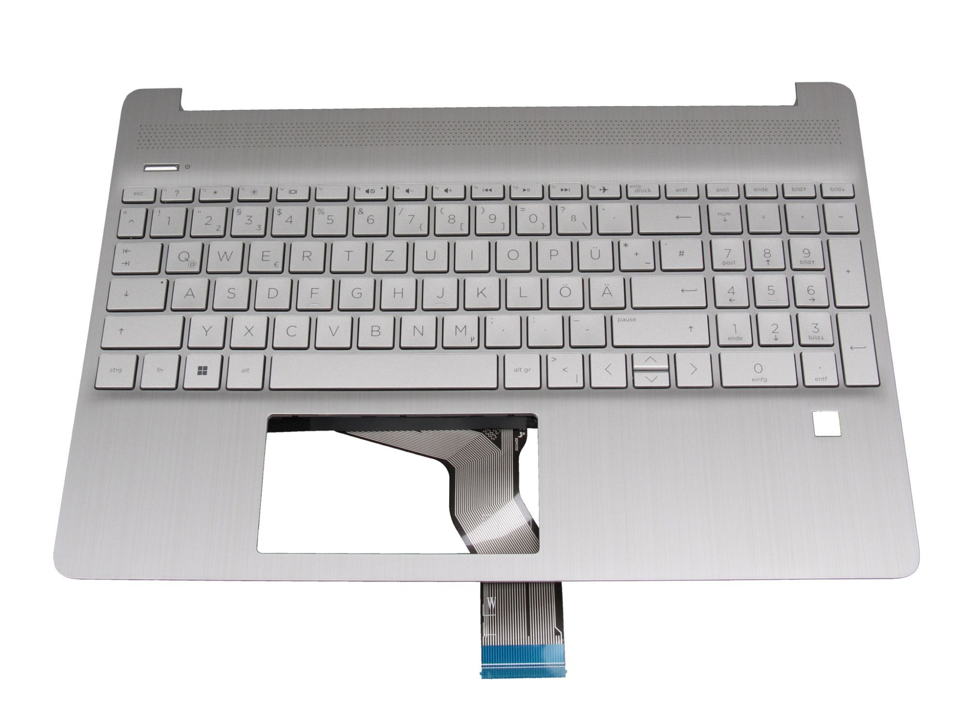 HP SN10OQ5C Tastatur inkl. Topcase DE (deutsch) silber/silber
