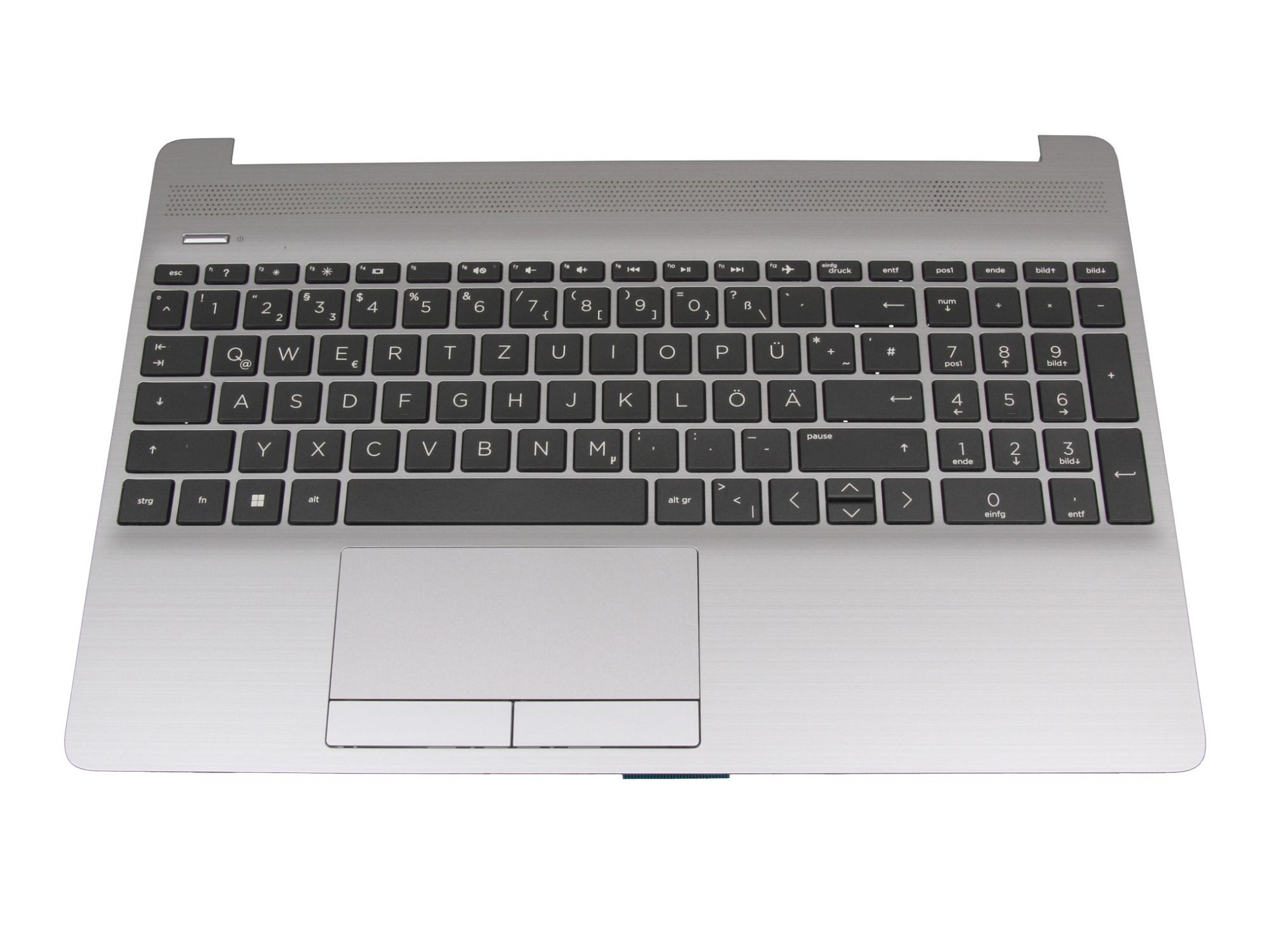 HP NSK-XR0SC Tastatur inkl. Topcase DE (deutsch) schwarz/silber