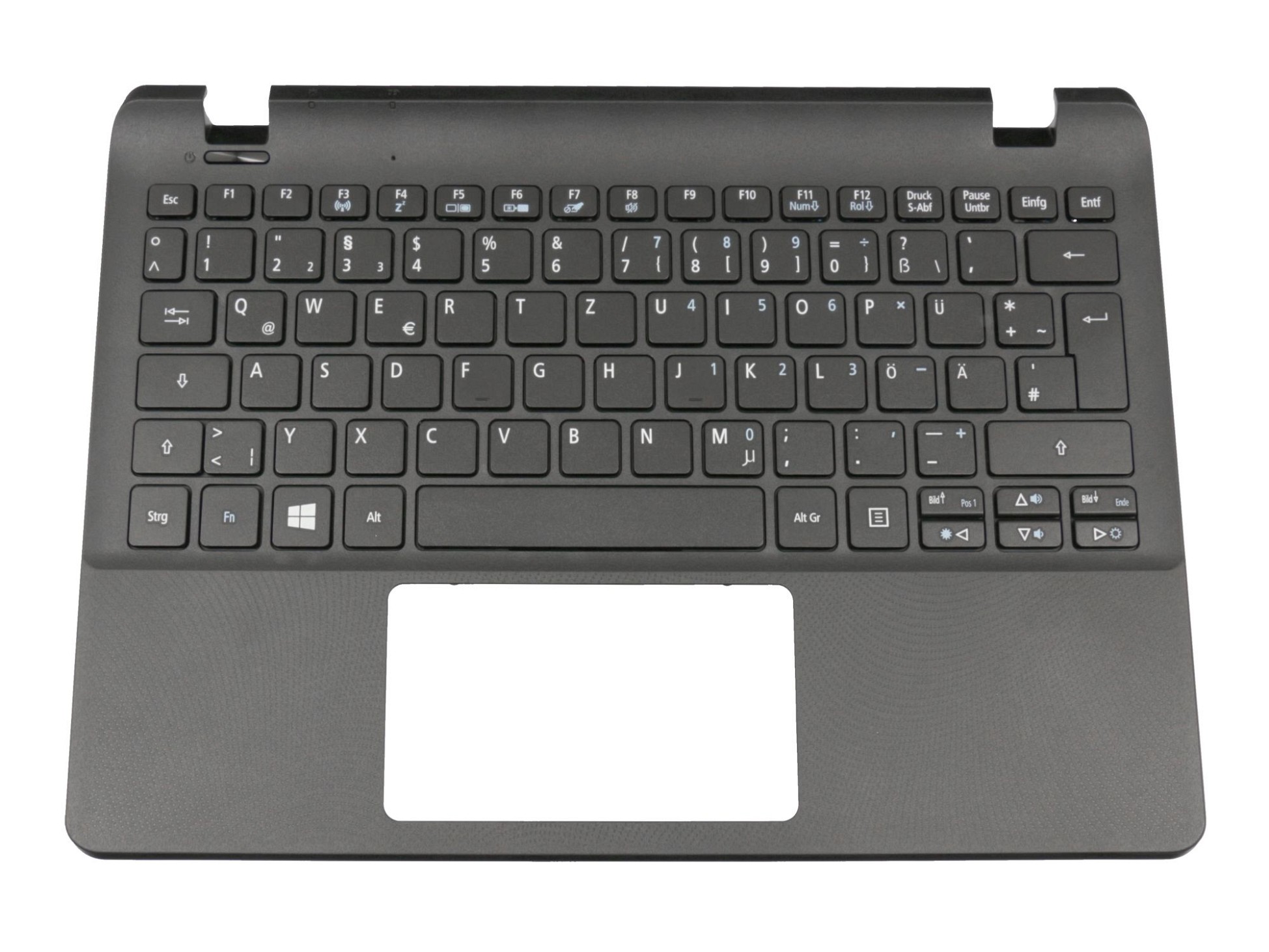 Quanta AEZHJG00020 Tastatur inkl. Topcase DE (deutsch) schwarz/schwarz