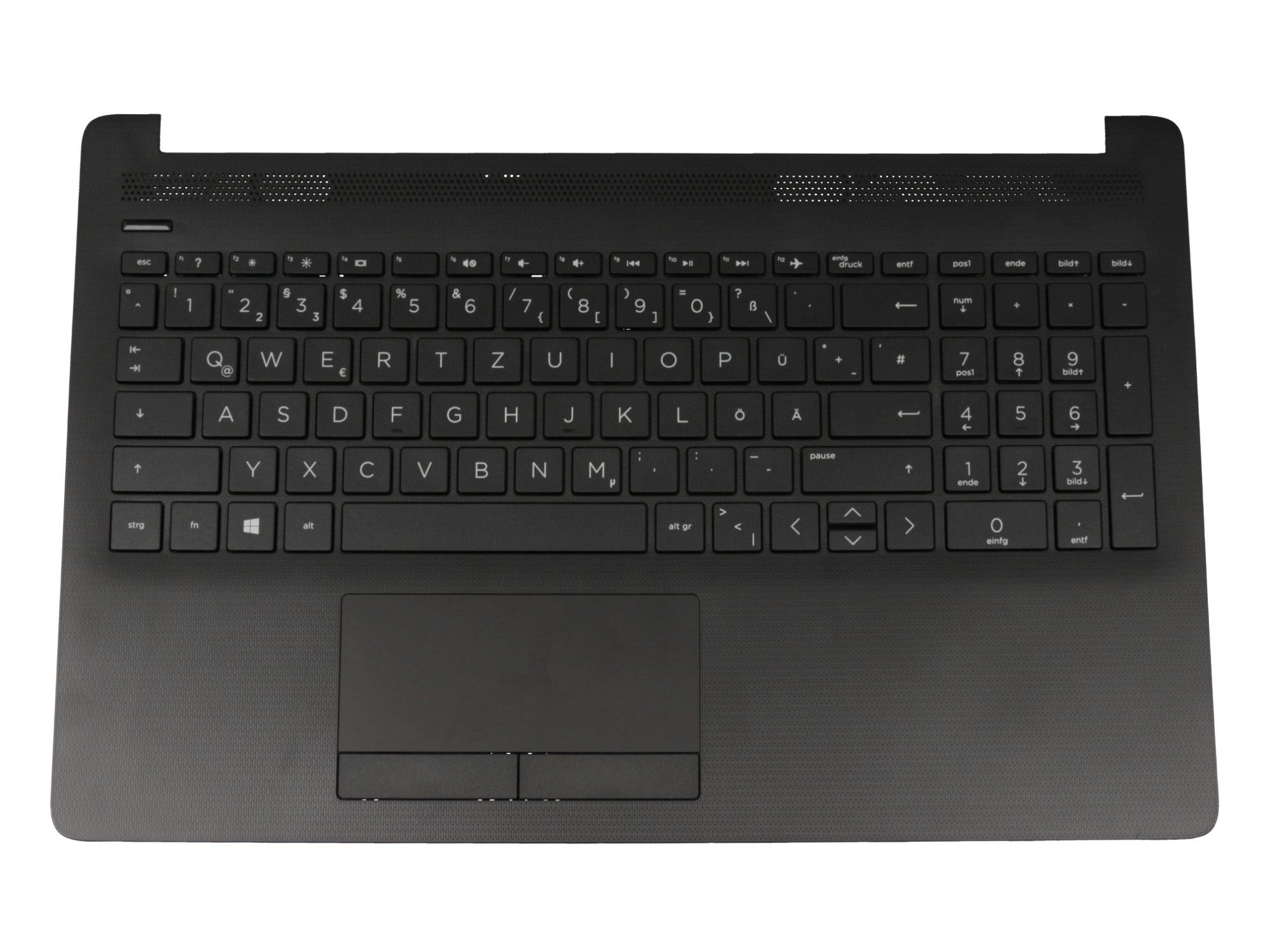 HP L24638-041 Tastatur inkl. Topcase DE (deutsch) schwarz/schwarz (Rautenmuster)