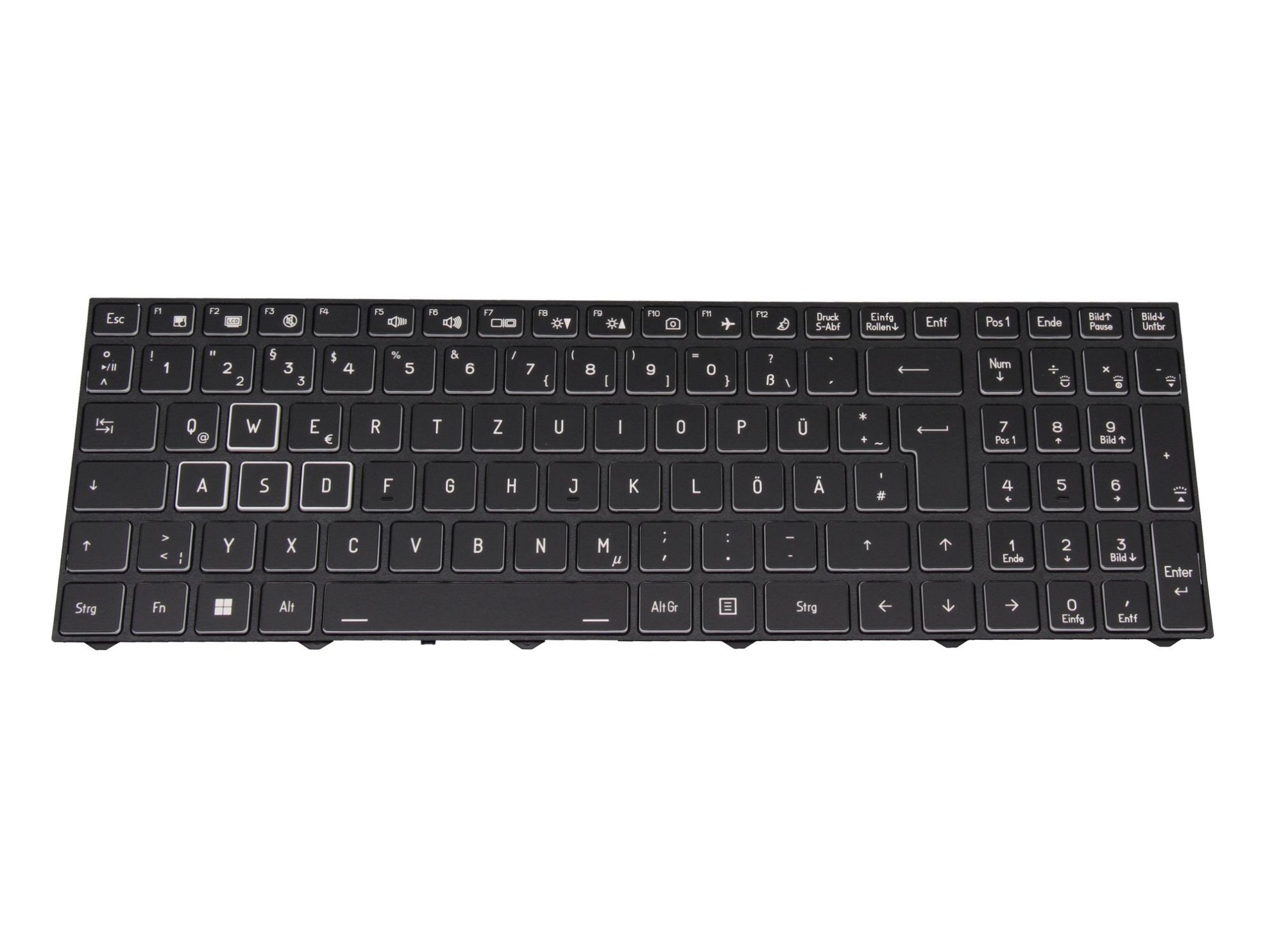 Medion 18H9-9430G-RGB-X2 Tastatur DE (deutsch) schwarz/schwarz mit Backlight (Gaming)