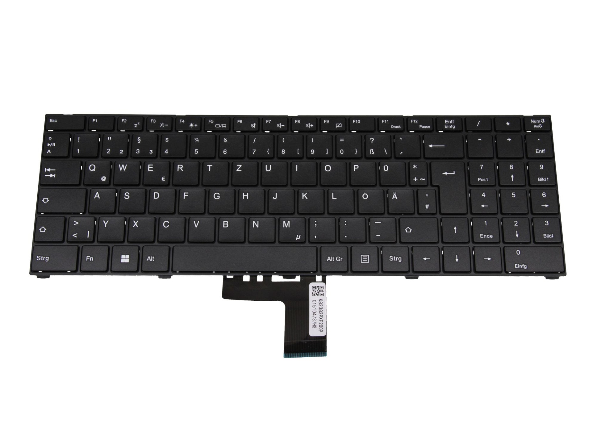 Medion 82-382PXF2009 Tastatur DE (deutsch) schwarz/schwarz