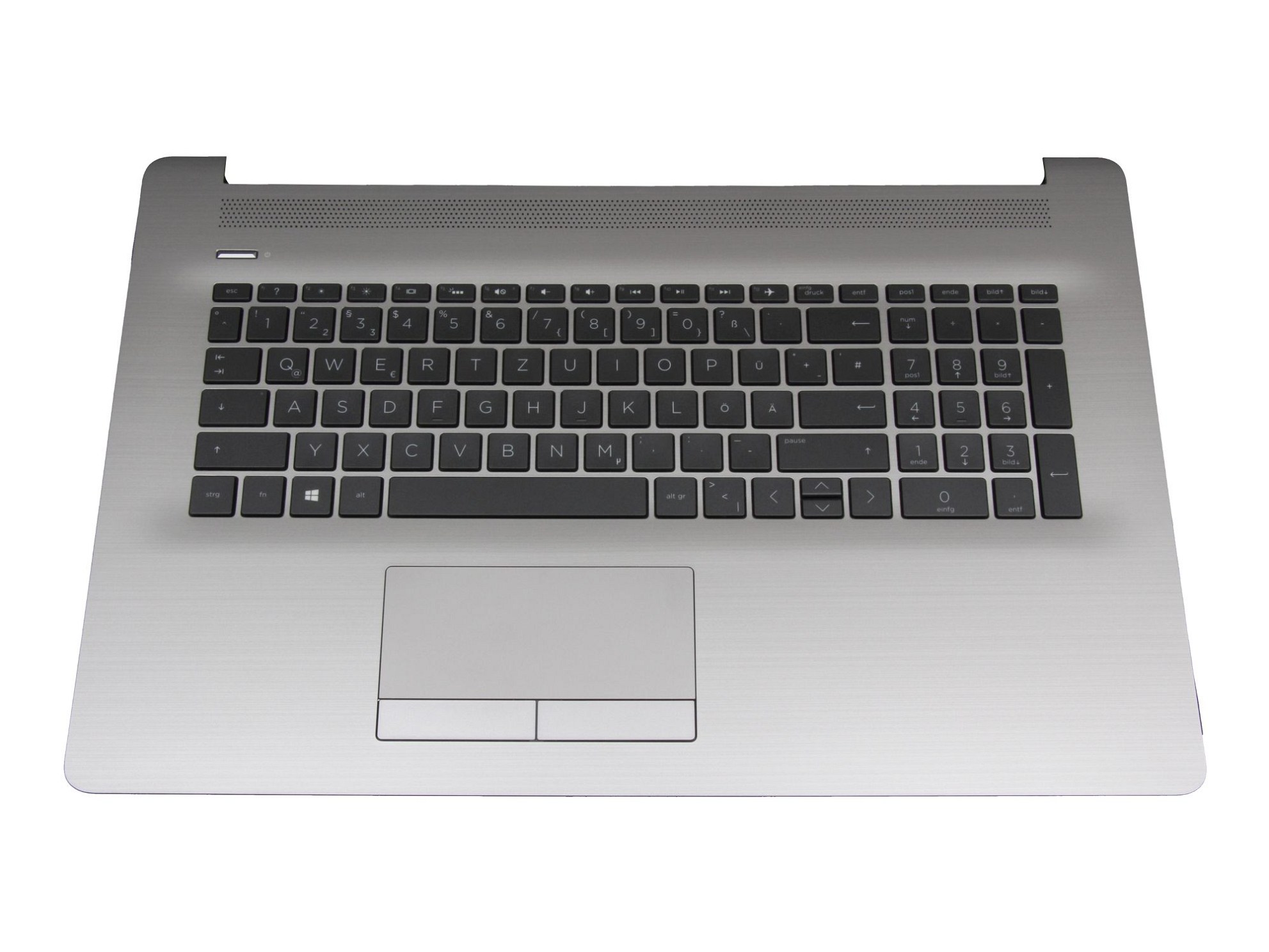 HP L81042-041 Tastatur inkl. Topcase DE (deutsch) schwarz/silber mit Backlight ohne ODD