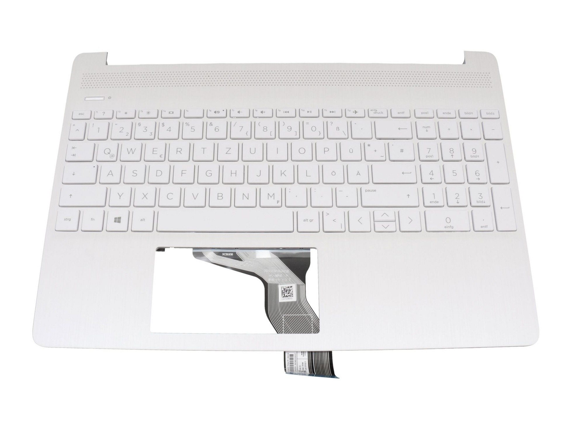 HP CT:BJESP3ALKDYFHV Tastatur inkl. Topcase DE (deutsch) weiß/weiß mit Backlight