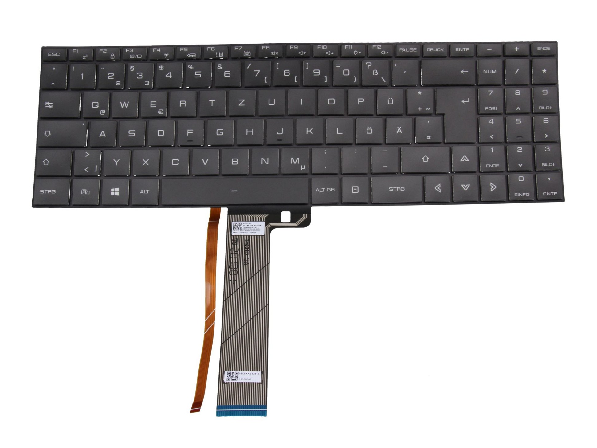 Medion KT01-10C8DK59GRRA000 Tastatur DE (deutsch) schwarz/schwarz mit Backlight