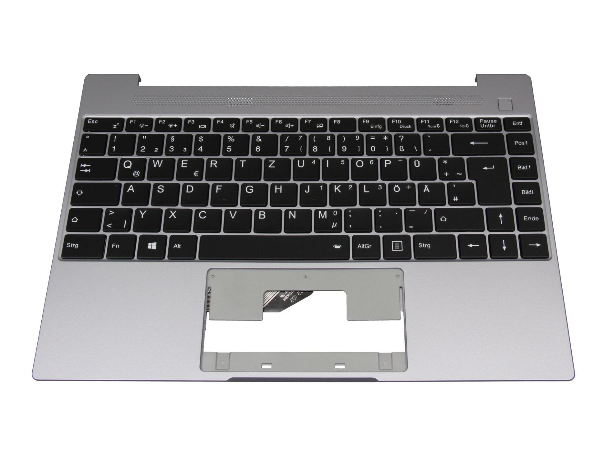 Medion 40078934 Tastatur inkl. Topcase DE (deutsch) schwarz/grau mit Backlight