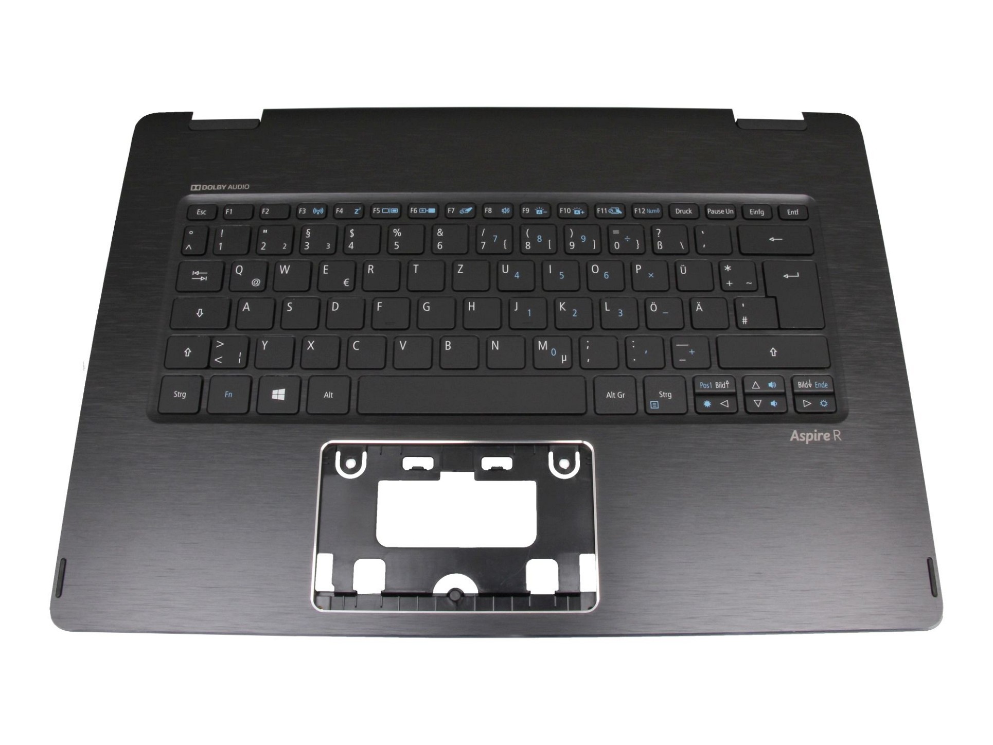Acer 6B.G7TN5.014 Tastatur inkl. Topcase DE (deutsch) schwarz/schwarz mit Backlight