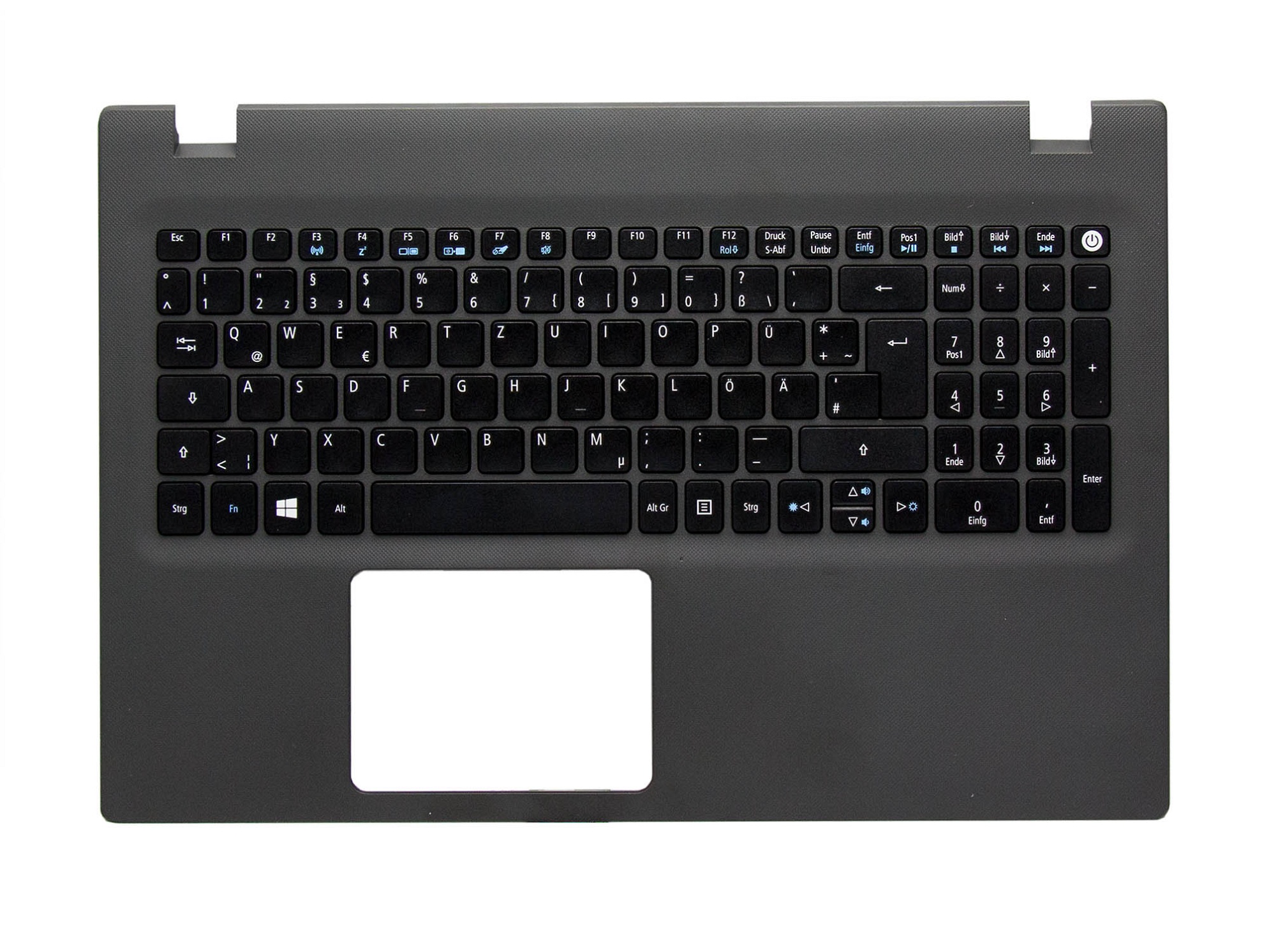Acer 6B.G3HN7.010 Tastatur inkl. Topcase DE (deutsch) schwarz/grau