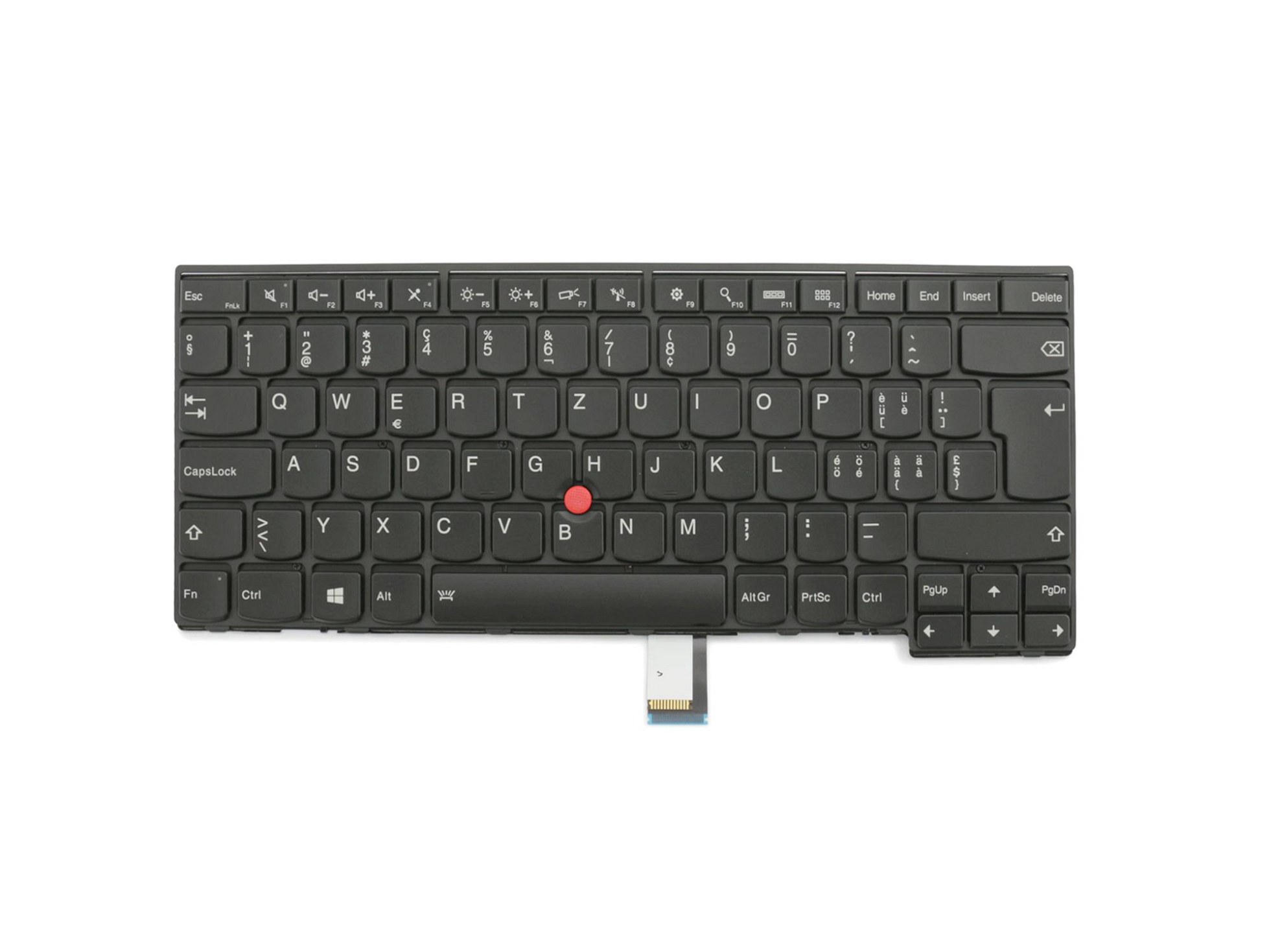 LiteOn SN5320LBL Tastatur CH (schweiz) schwarz/schwarz matt mit Backlight und Mouse-Stick