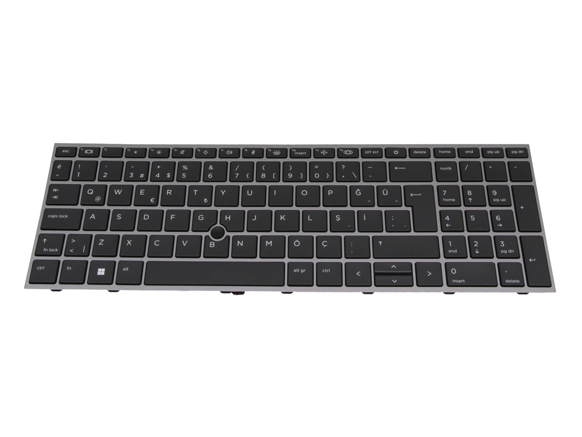 HP L97967-141 Tastatur TR (türkisch) schwarz/grau mit Backlight und Mouse-Stick