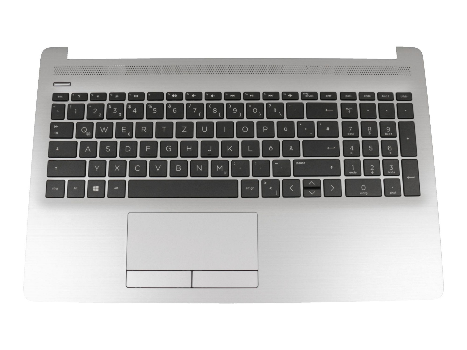 Sunrex V162602IS1 GR Tastatur inkl. Topcase DE (deutsch) schwarz/silber