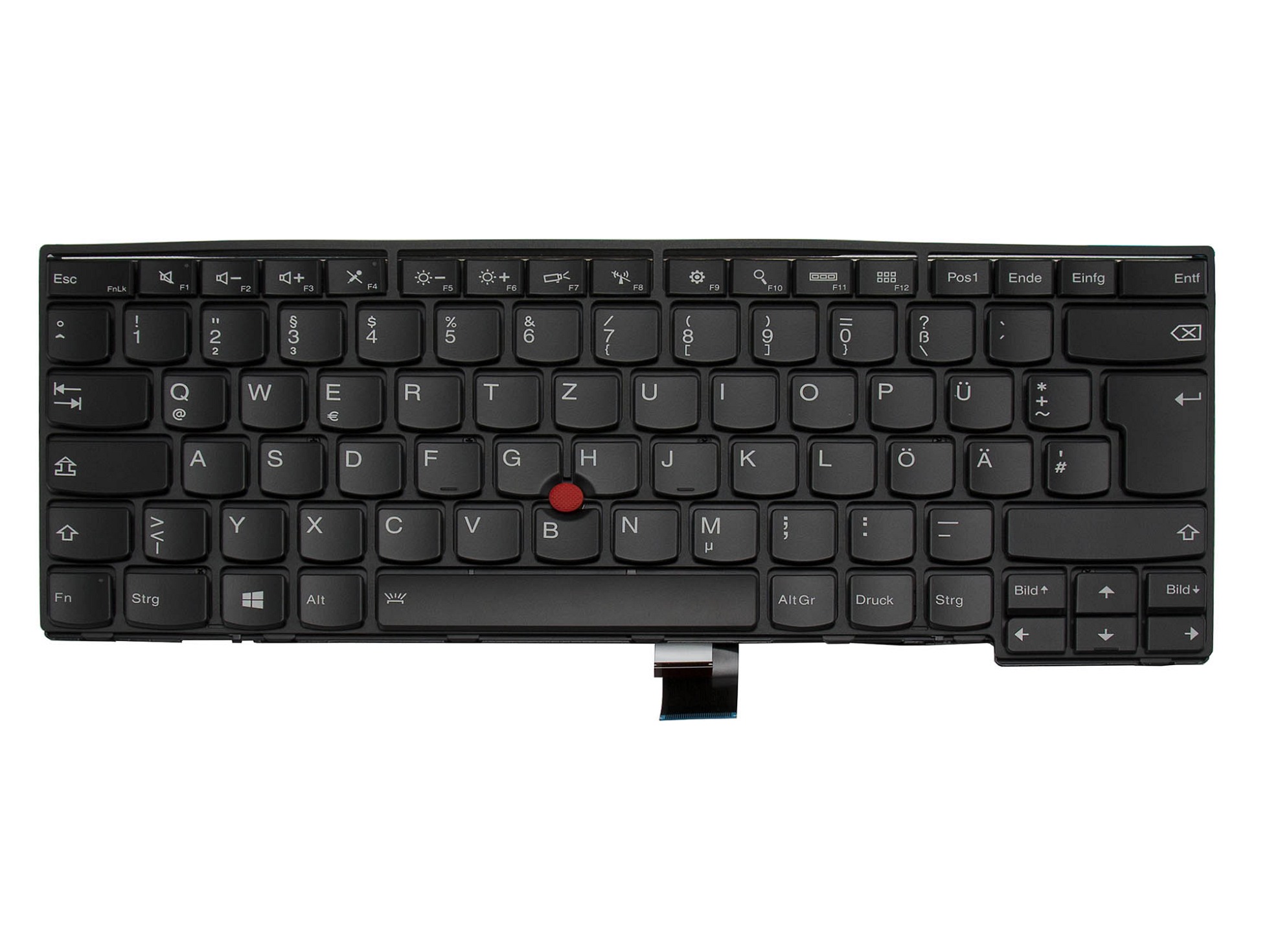 Lenovo SN20L01732 Tastatur DE (deutsch) schwarz/schwarz matt mit Backlight und Mouse-Stick