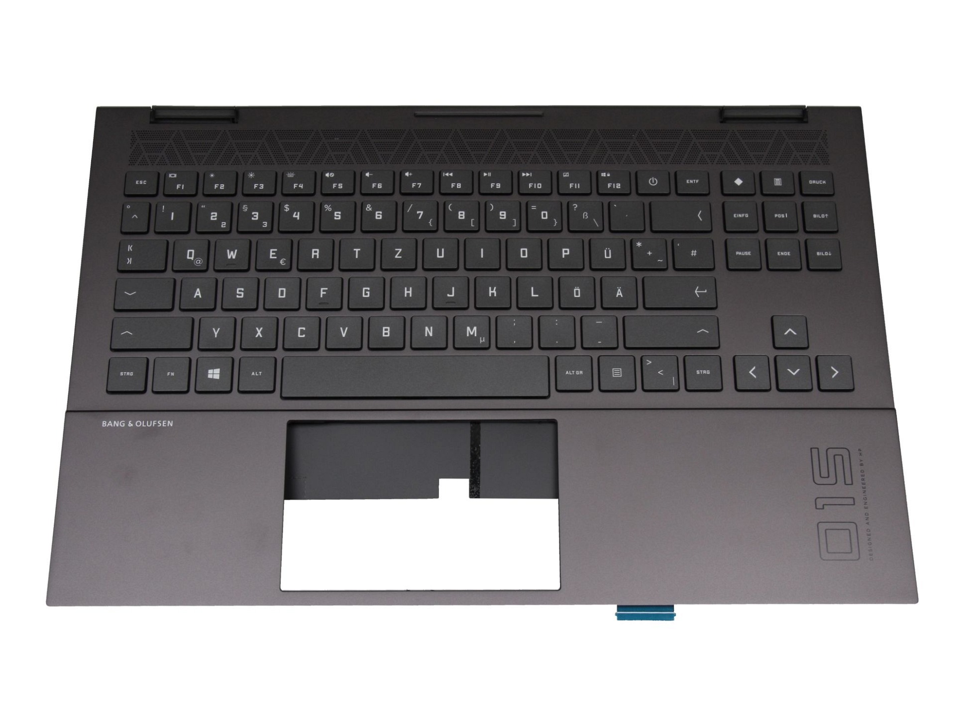 Sunrex V193446CS1 GR Tastatur inkl. Topcase DE (deutsch) schwarz/schwarz mit Backlight (Mica Silver Aluminium)