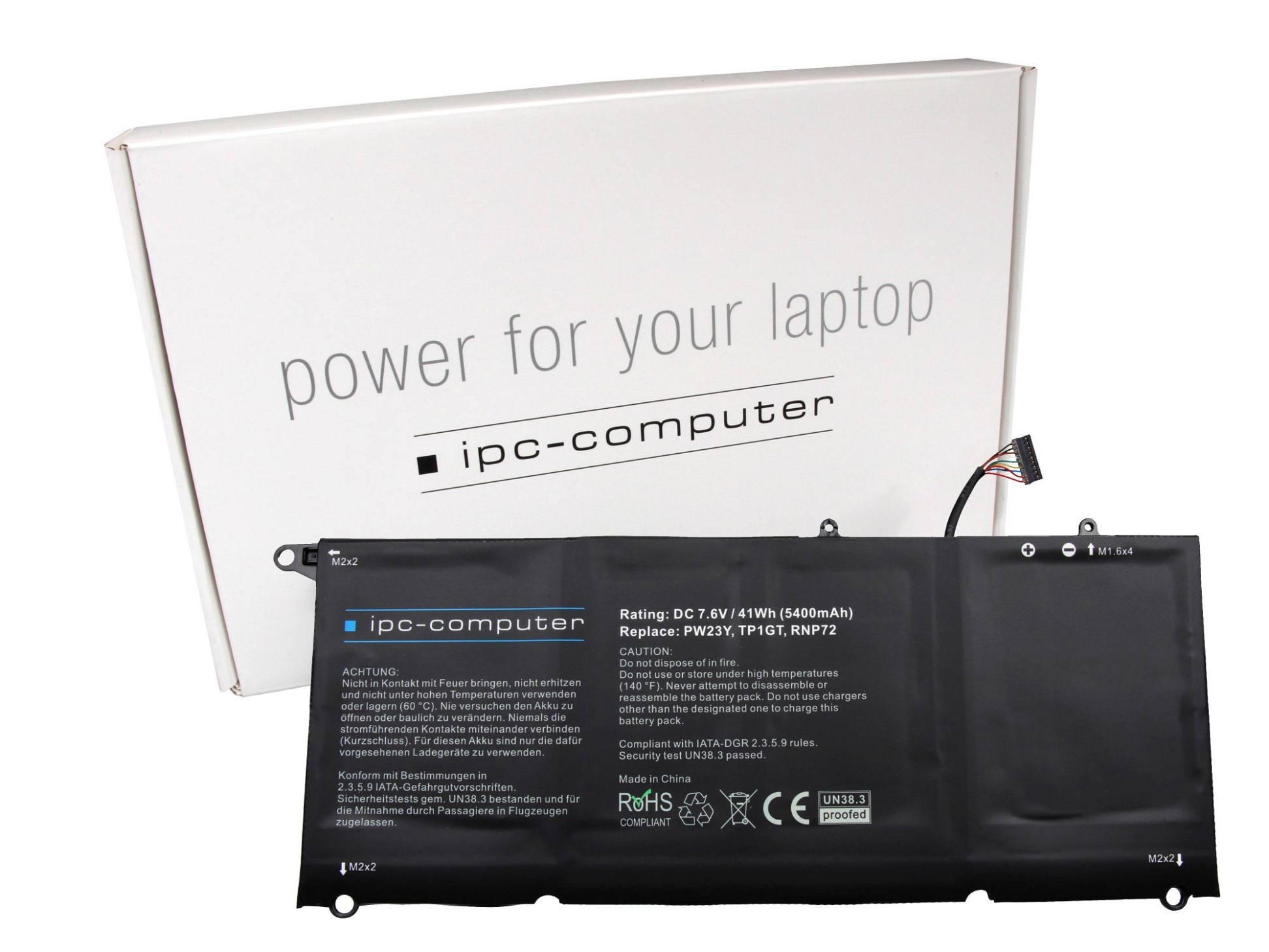 Dell 0RNP72 IPC-Computer Akku 41Wh