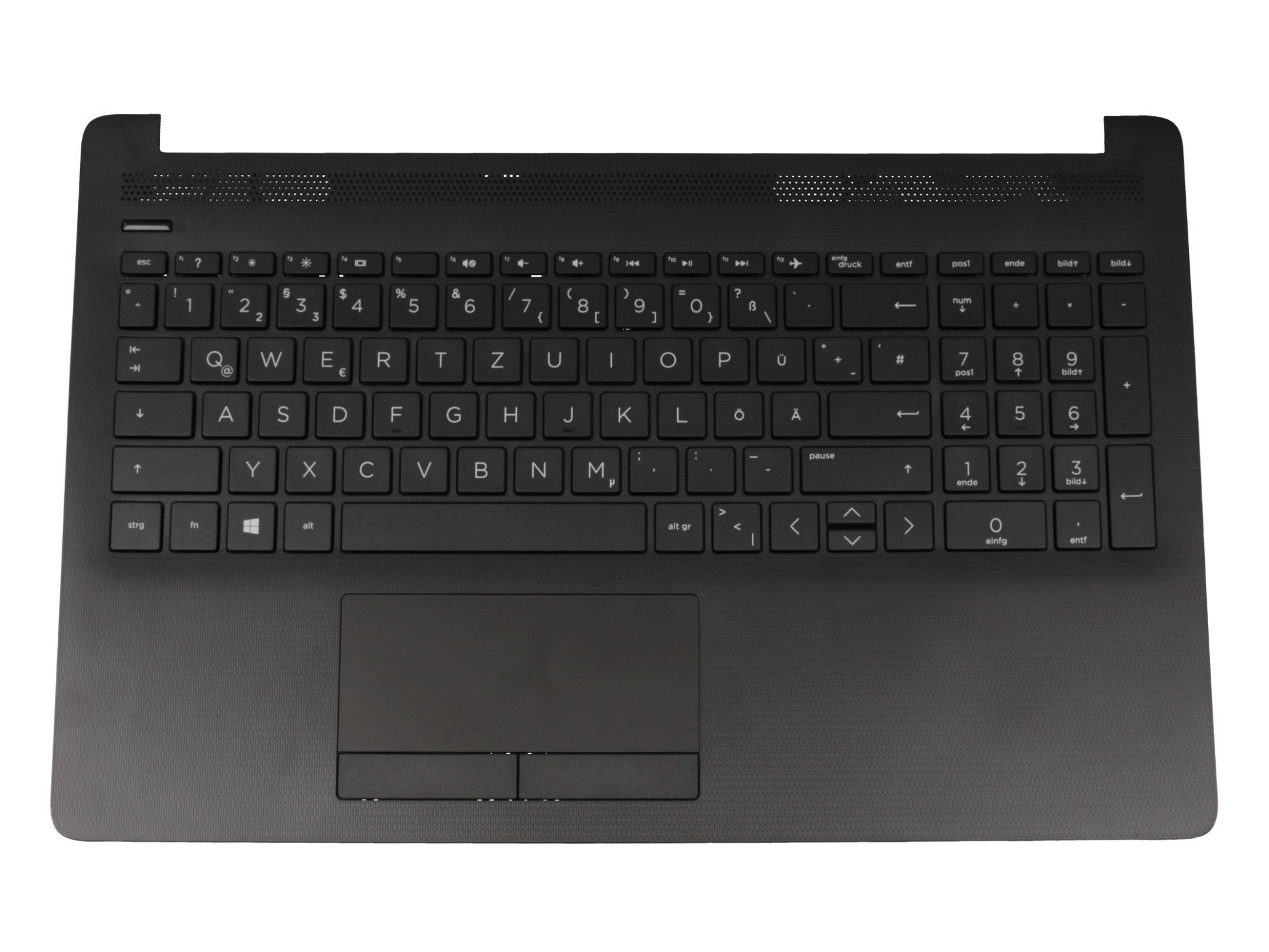 HP PK132041E10 Tastatur inkl. Topcase DE (deutsch) schwarz/schwarz (Rautenmuster)