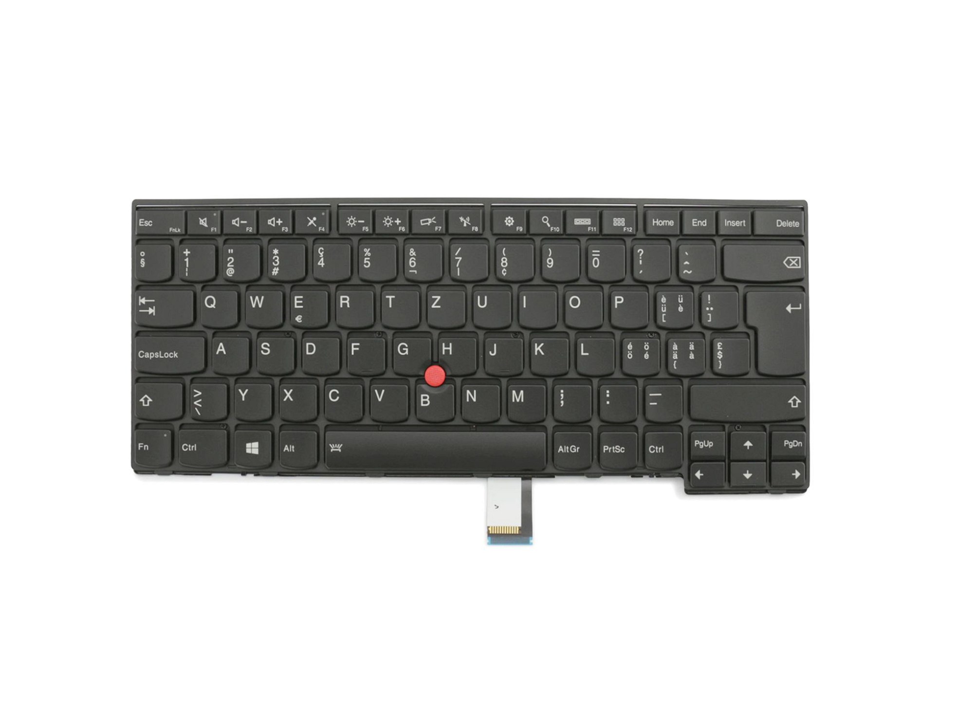 LiteOn SG-58850-2XA Tastatur CH (schweiz) schwarz/schwarz matt mit Backlight und Mouse-Stick