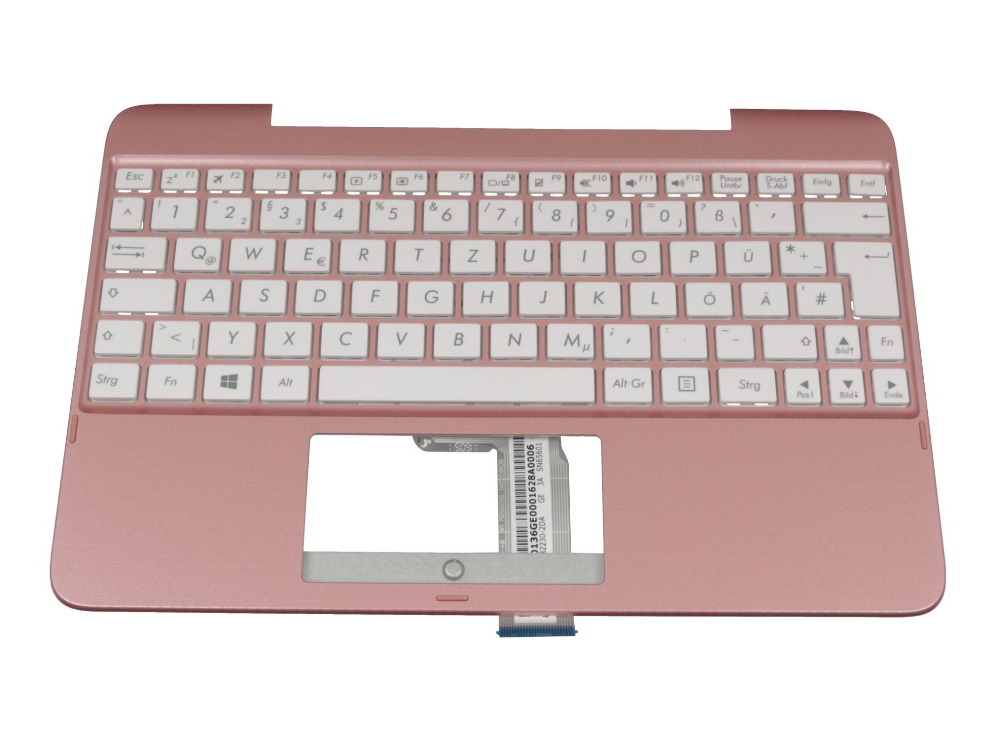 Asus 1KAHZZG002N Tastatur inkl. Topcase DE (deutsch) weiß/rosé