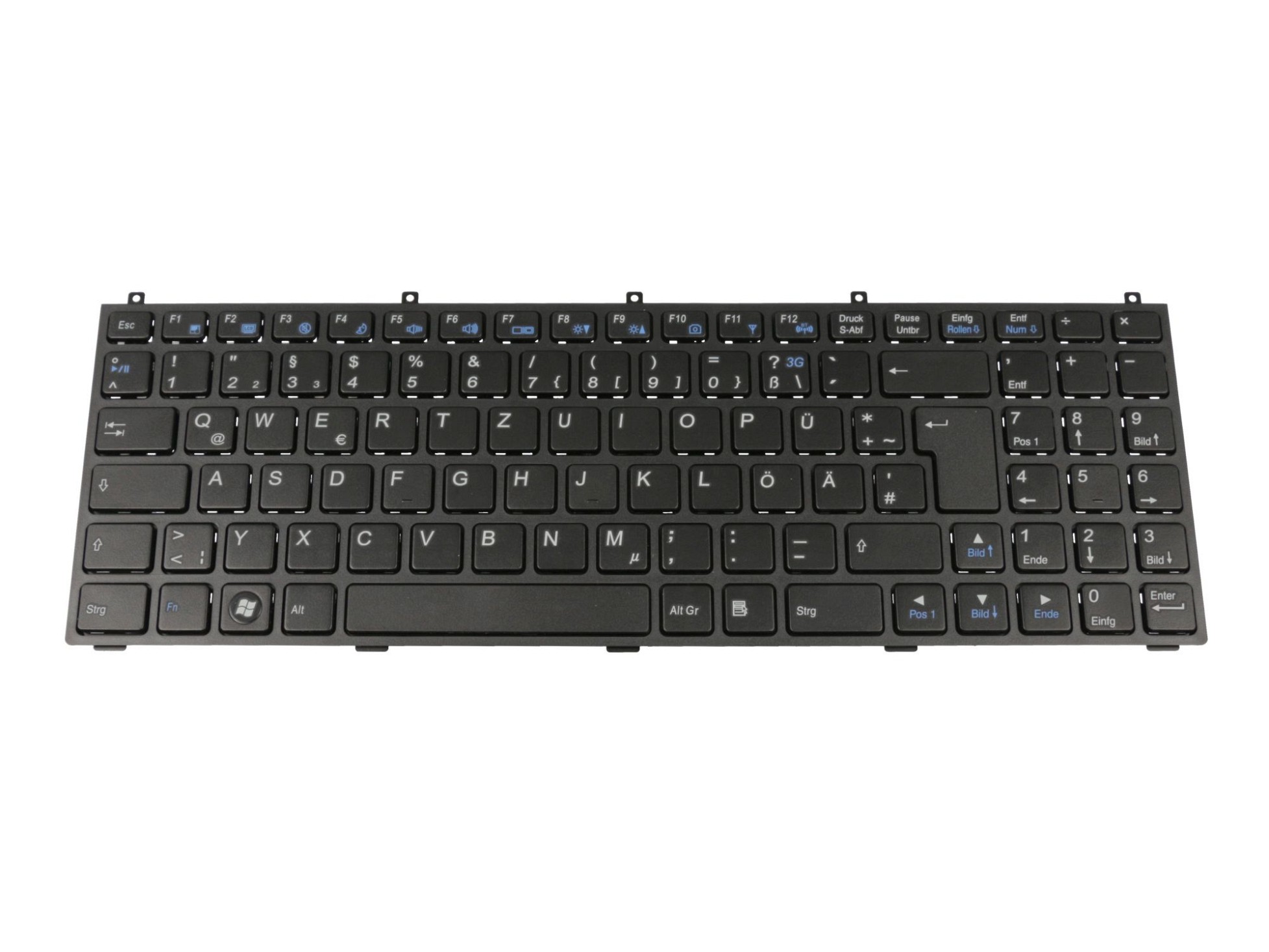 Clevo 6-80-M9800-71-0 Tastatur DE (deutsch) schwarz/grau