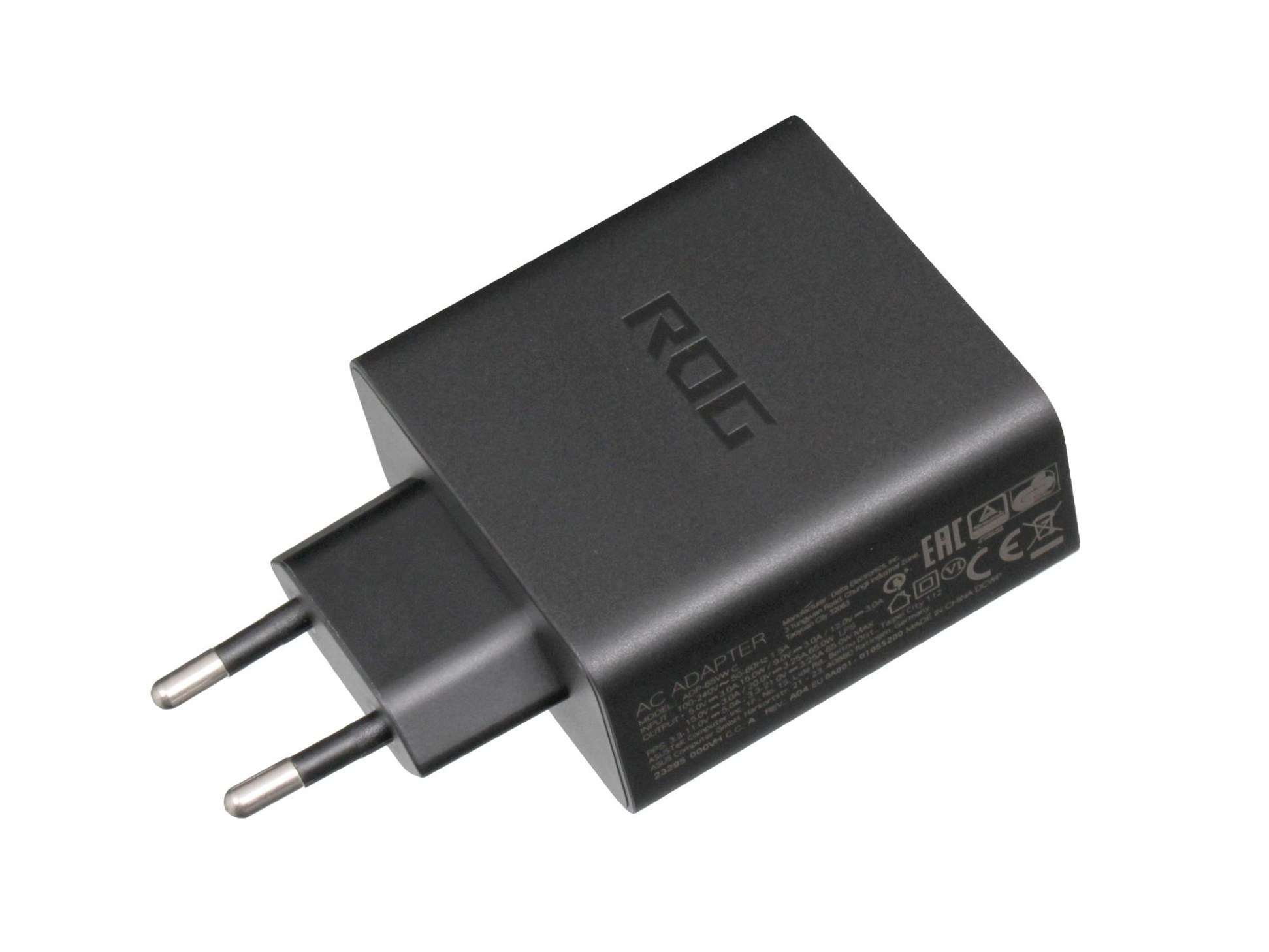 Asus 0A001-01055200 USB-C Netzteil 65,0 Watt EU Wallplug kleine Bauform