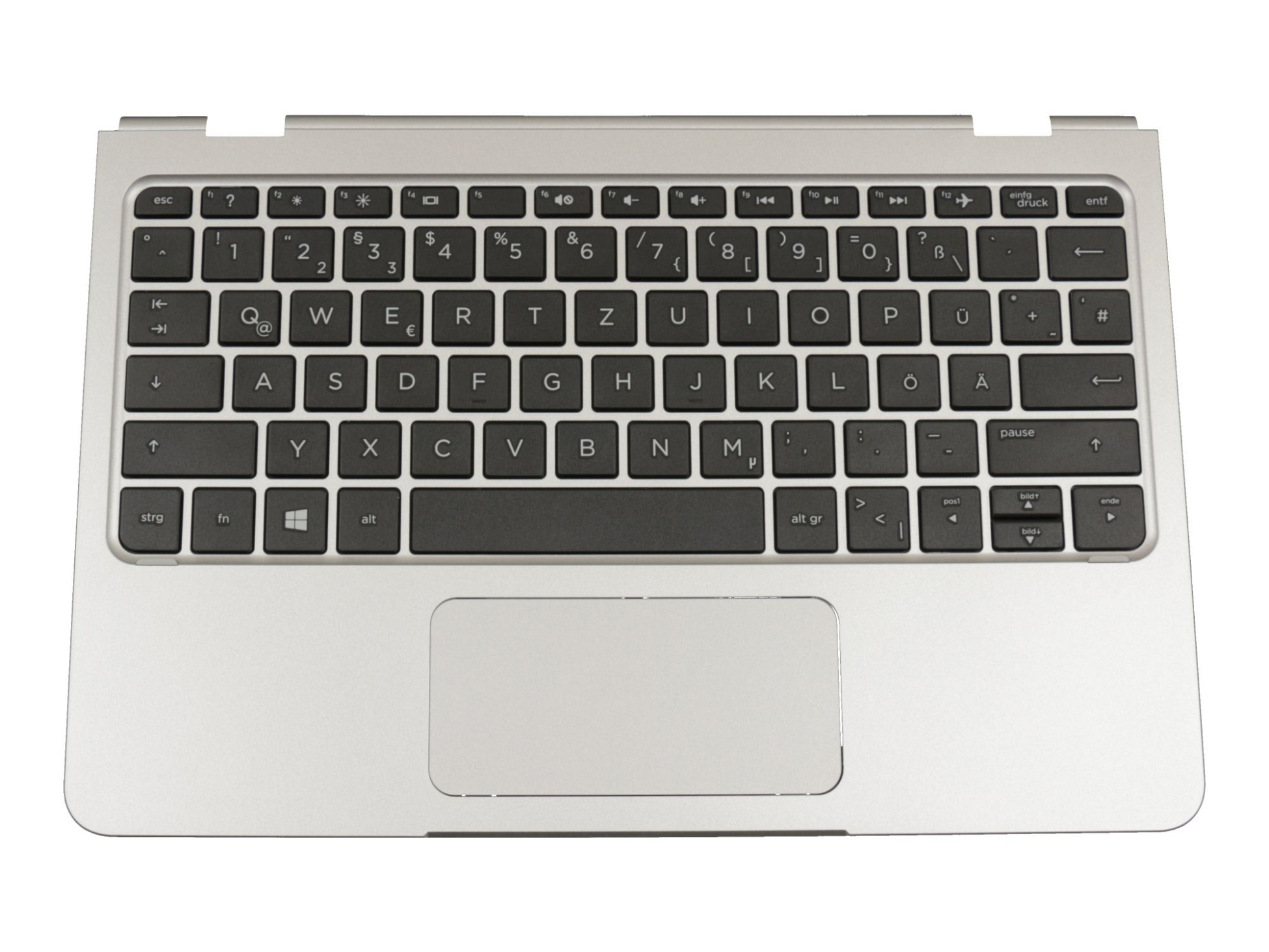 HP 902365-041 Tastatur inkl. Topcase DE (deutsch) schwarz/silber