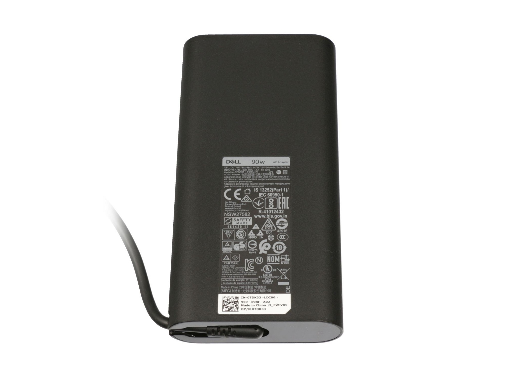 USB-C Netzteil 90,0 Watt abgerundete Bauform für Dell Inspiron 14 (5410)