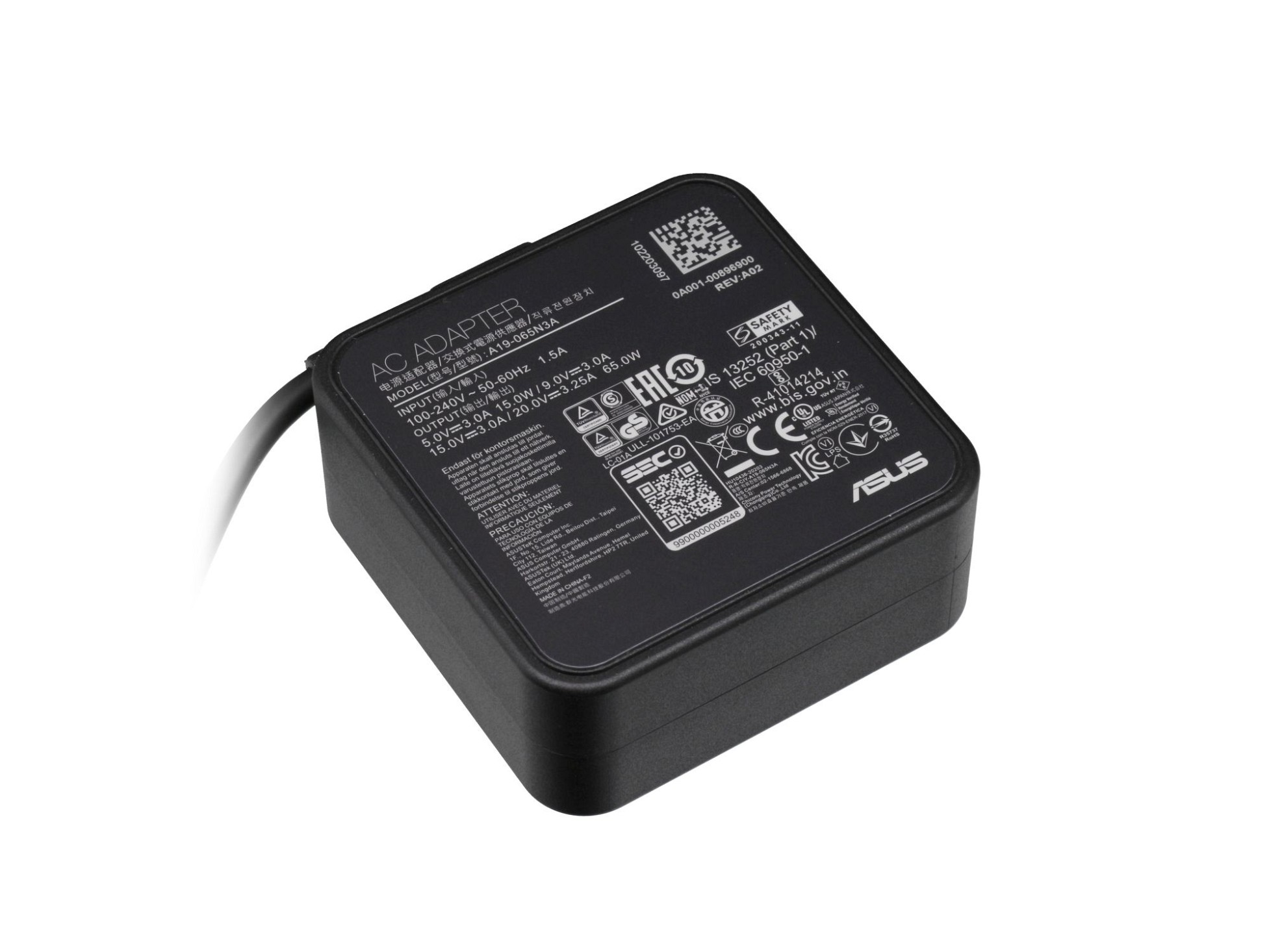 USB-C Netzteil 65,0 Watt für Asus ZenBook S13 UX393EA