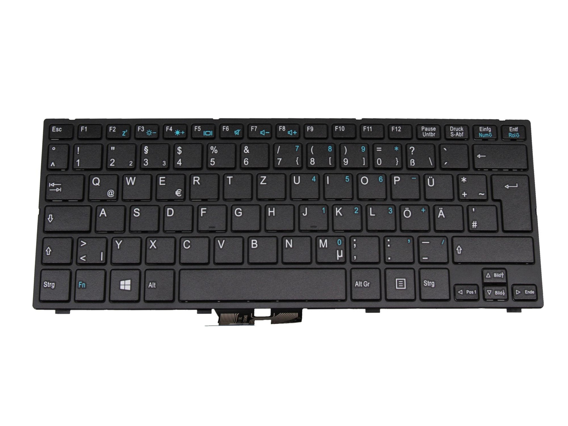 Medion K82382PXB7105H Tastatur DE (deutsch) schwarz/schwarz