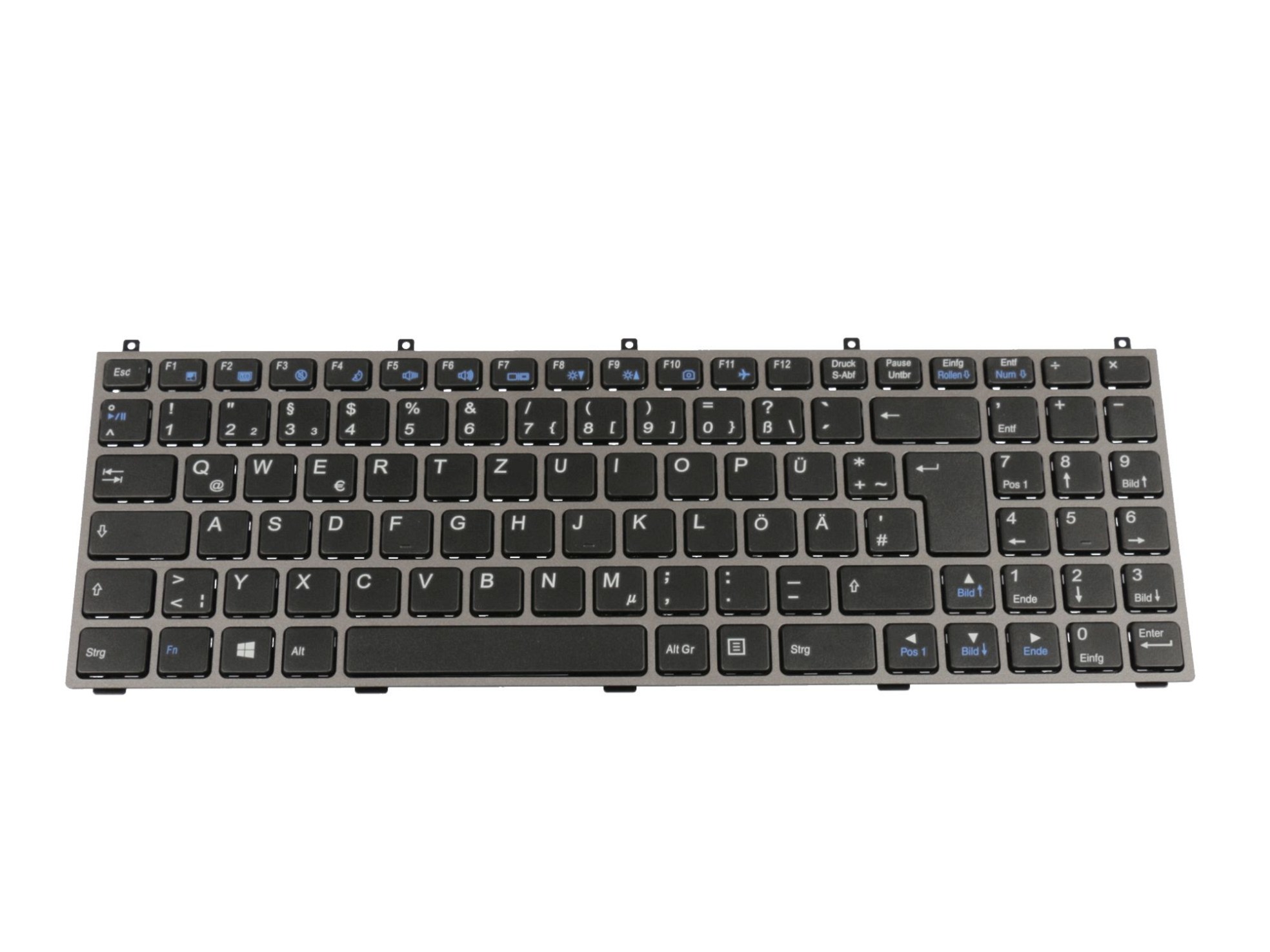 Clevo MP-08J46CH-4307W Tastatur CH (schweiz) schwarz/grau