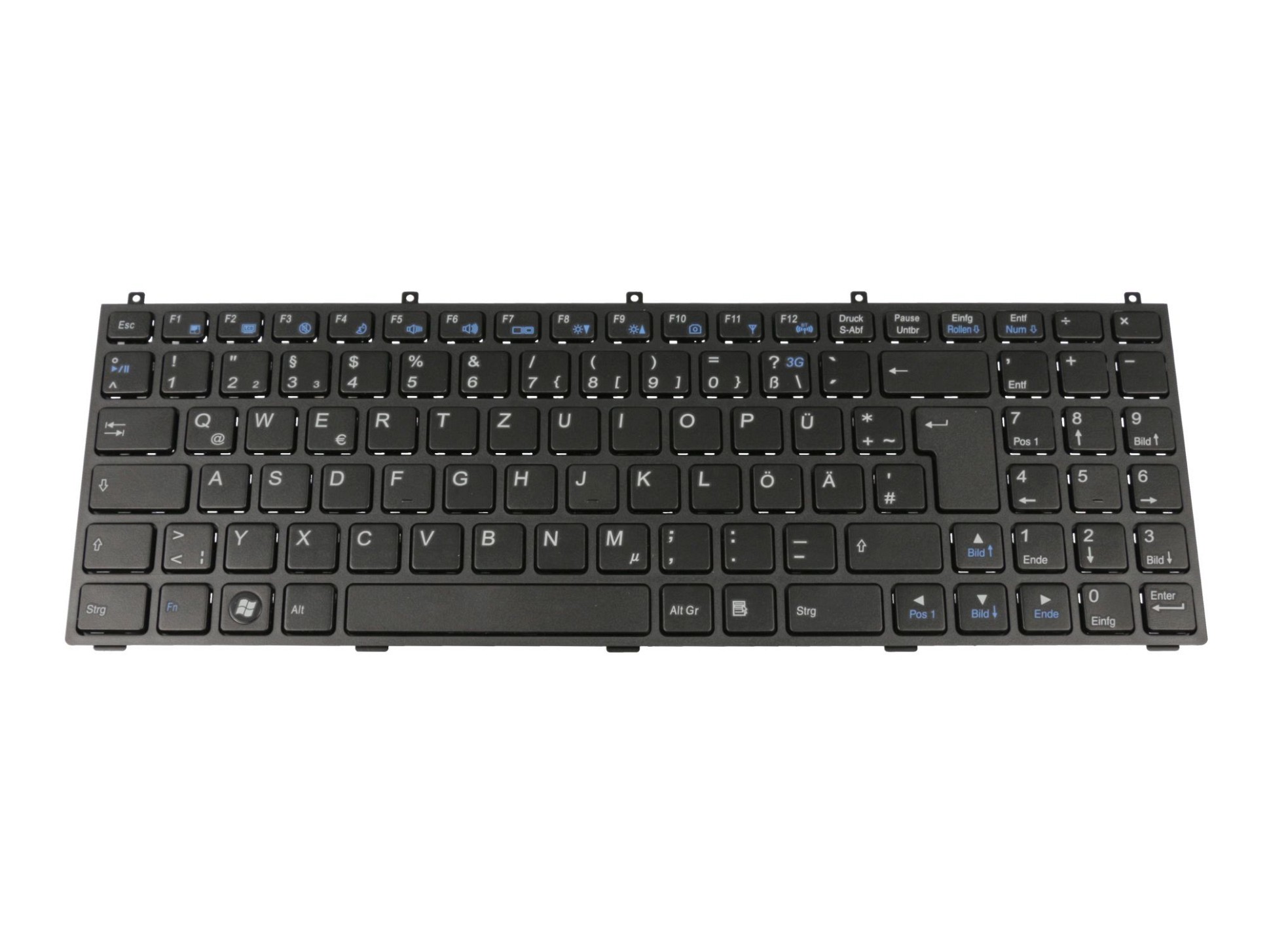 Clevo 6-80-M9800-70-0 Tastatur DE (deutsch) schwarz/grau