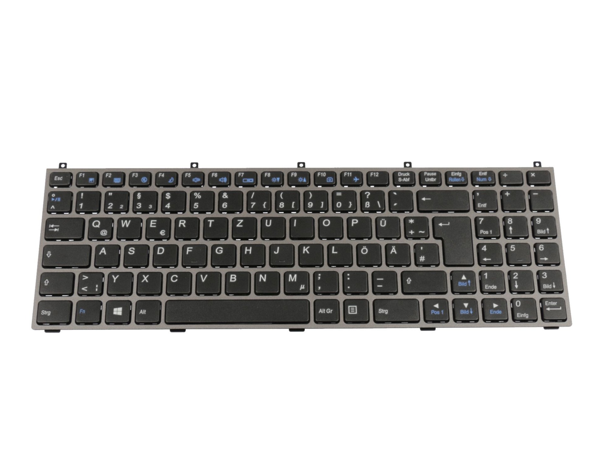 Clevo MP-08J46CH-430W Tastatur CH (schweiz) schwarz/grau