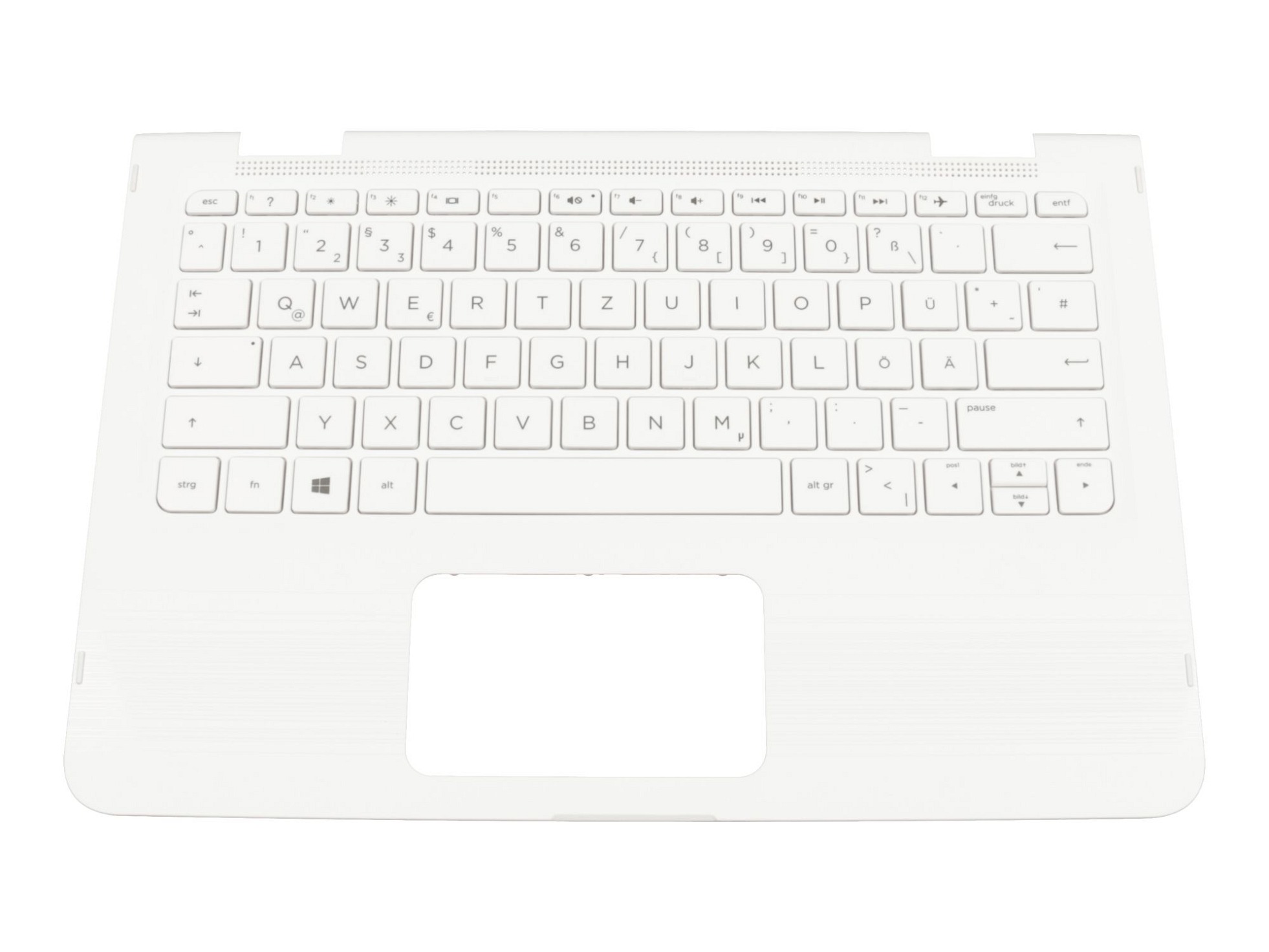 HP AM1U4000300 Tastatur inkl. Topcase DE (deutsch) weiß/weiß