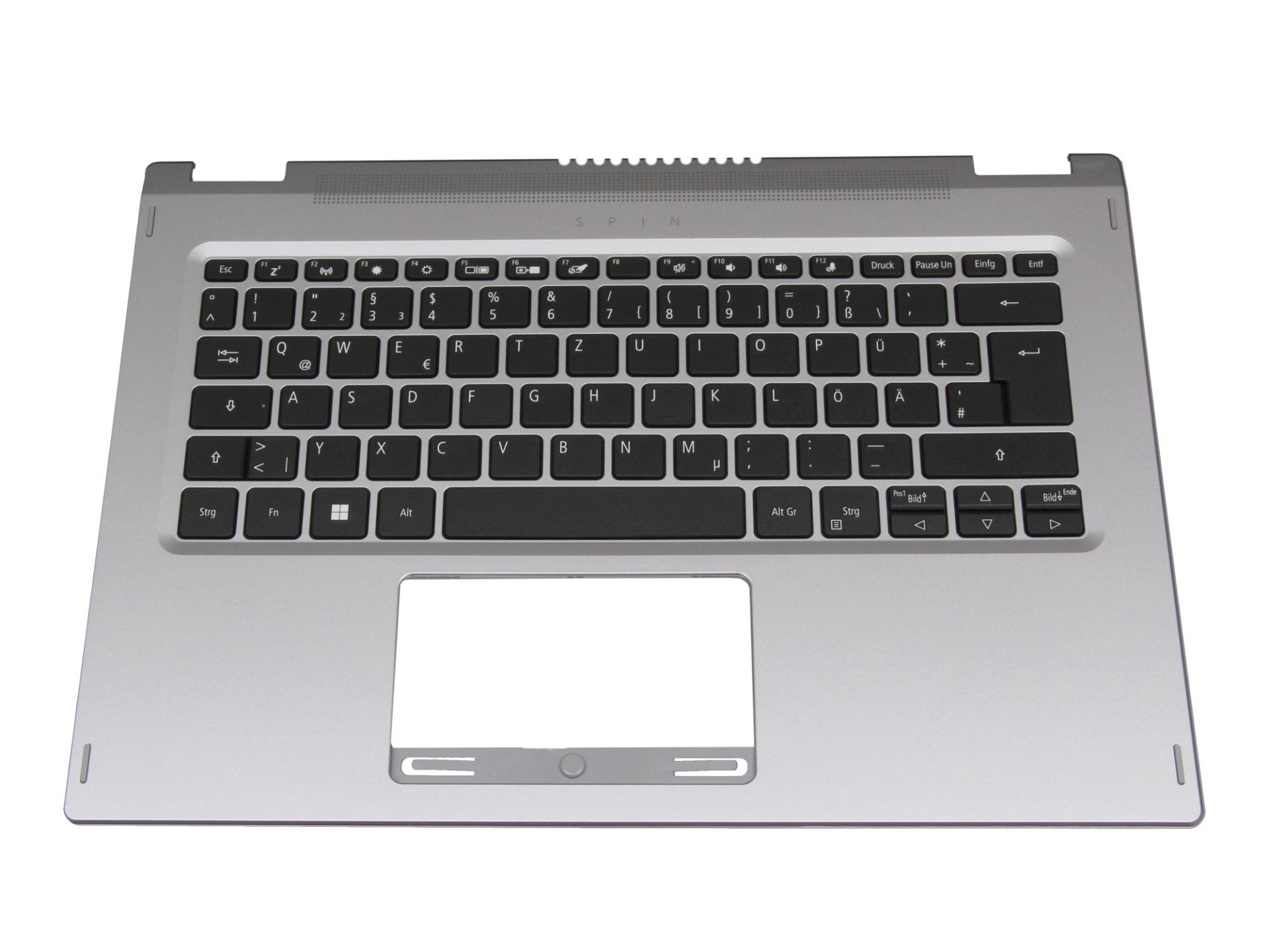Acer 46M0NMCS005221 Tastatur inkl. Topcase DE (deutsch) schwarz/silber