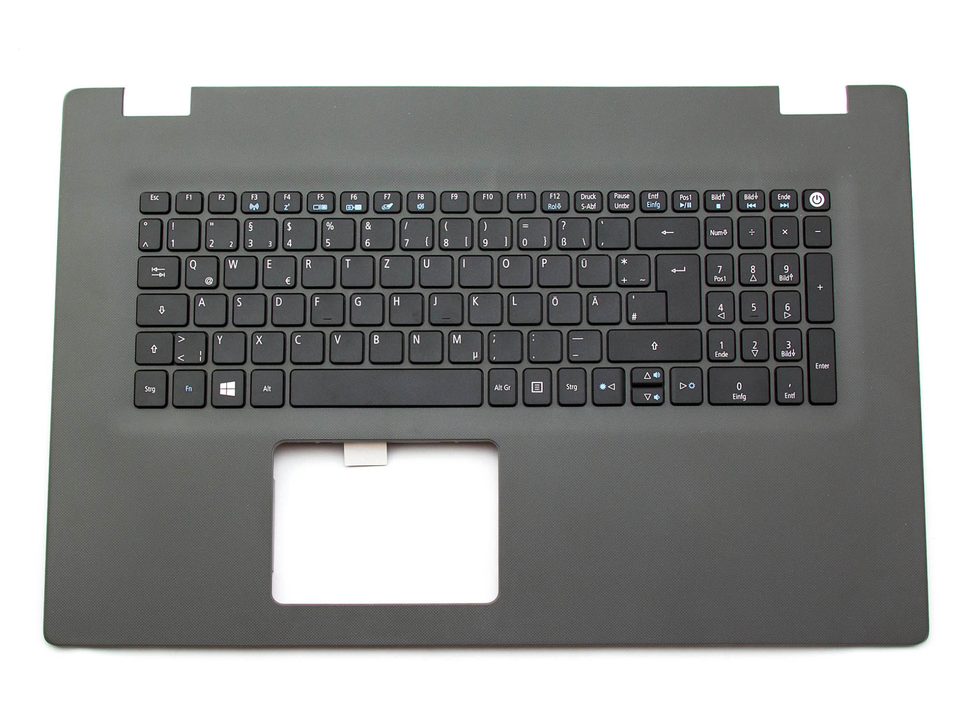 TE572R Tastatur inkl. Topcase DE (deutsch) schwarz/grau B-Ware