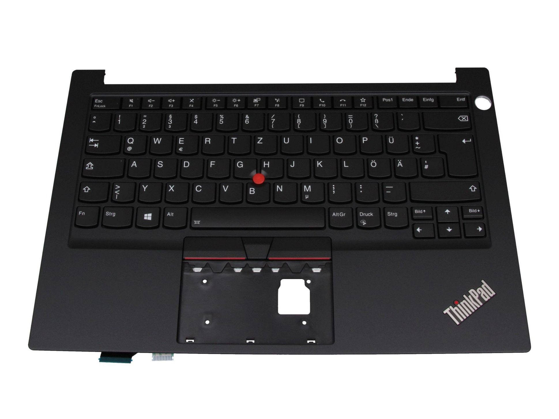 Lenovo 15880643 Tastatur inkl. Topcase DE (deutsch) schwarz/schwarz mit Backlight und Mouse-Stick